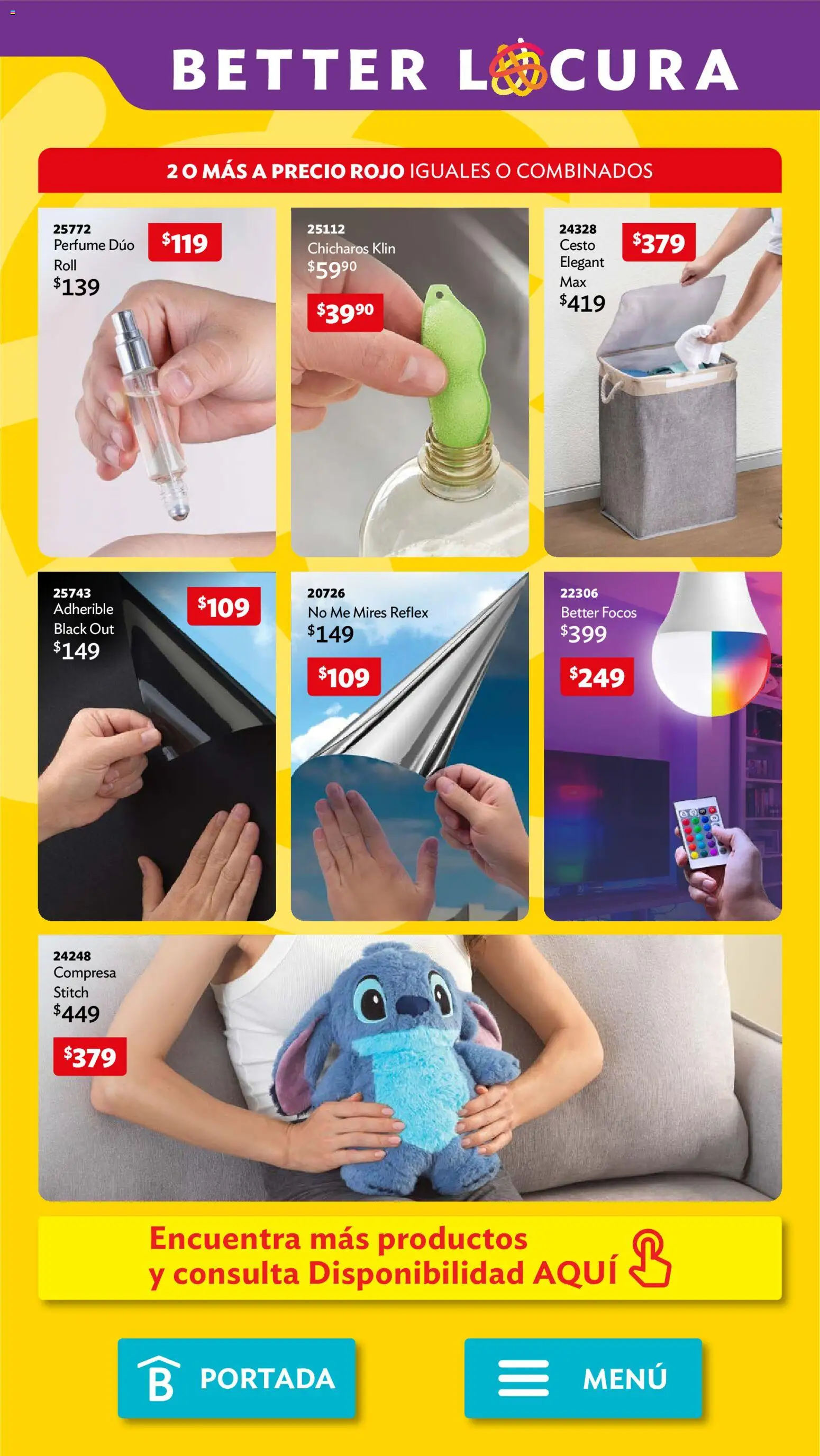 Nuevas ofertas de Betterware válidas en toda la República Mexicana desde el 28/09/2026. ¡Encuentra las mejores ofertas en Betterware campaña 10 2026! | Página: 112