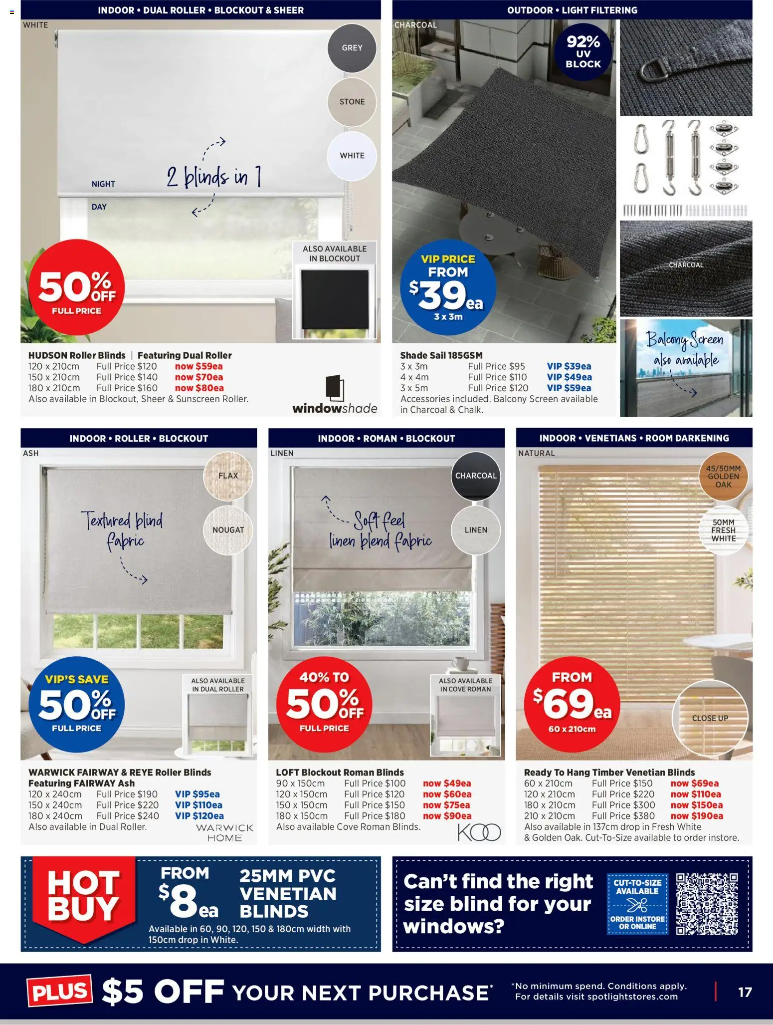 Spotlight catalogue - valid from 02/09/2026 | Page: 17 | Products: Blinds, Sunscreen, Accessories, Charcoal