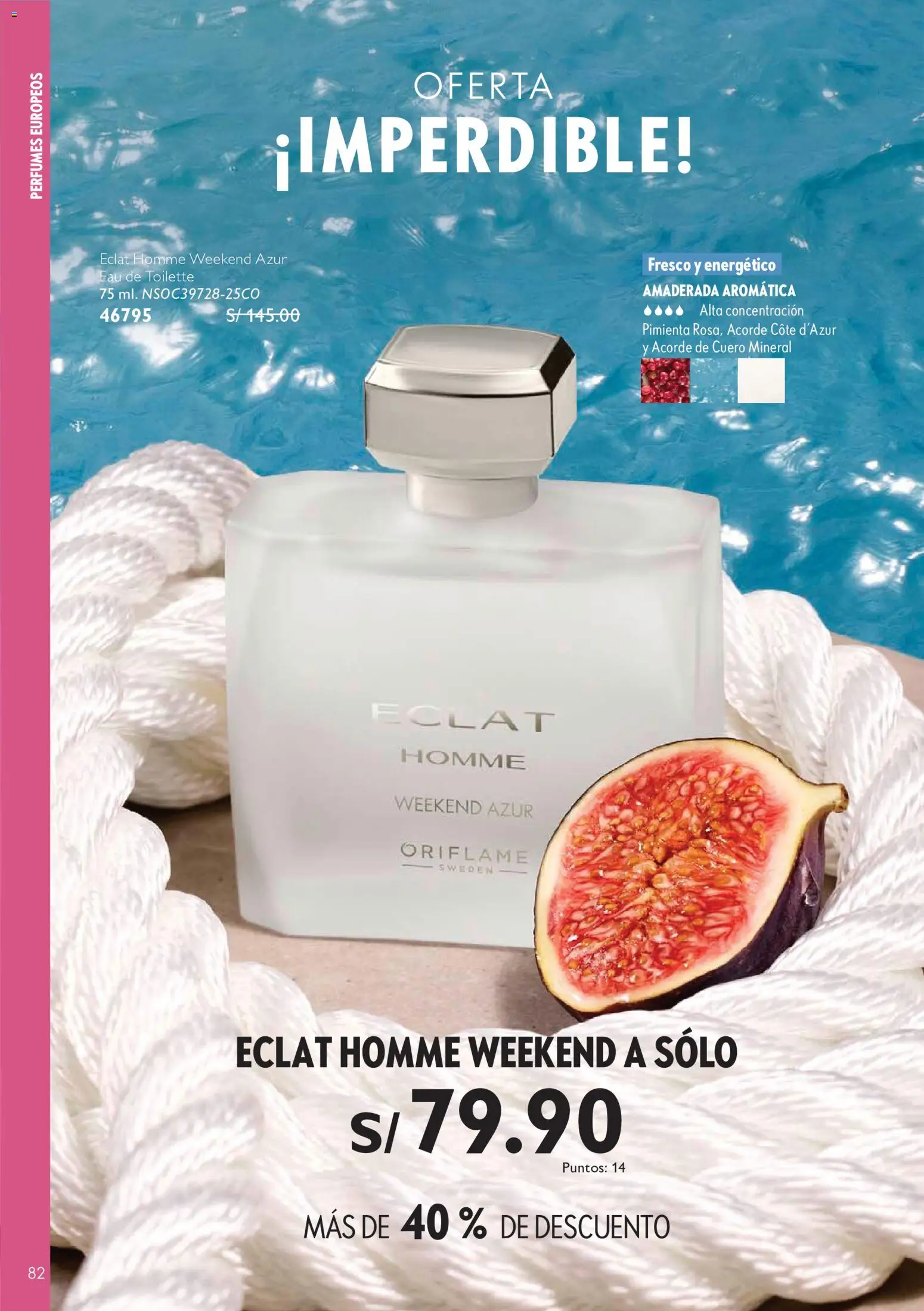 Catálogo Oriflame válido desde 12/09/2026 | Página: 82 | Productos: Perfumes, EAU de Toilette