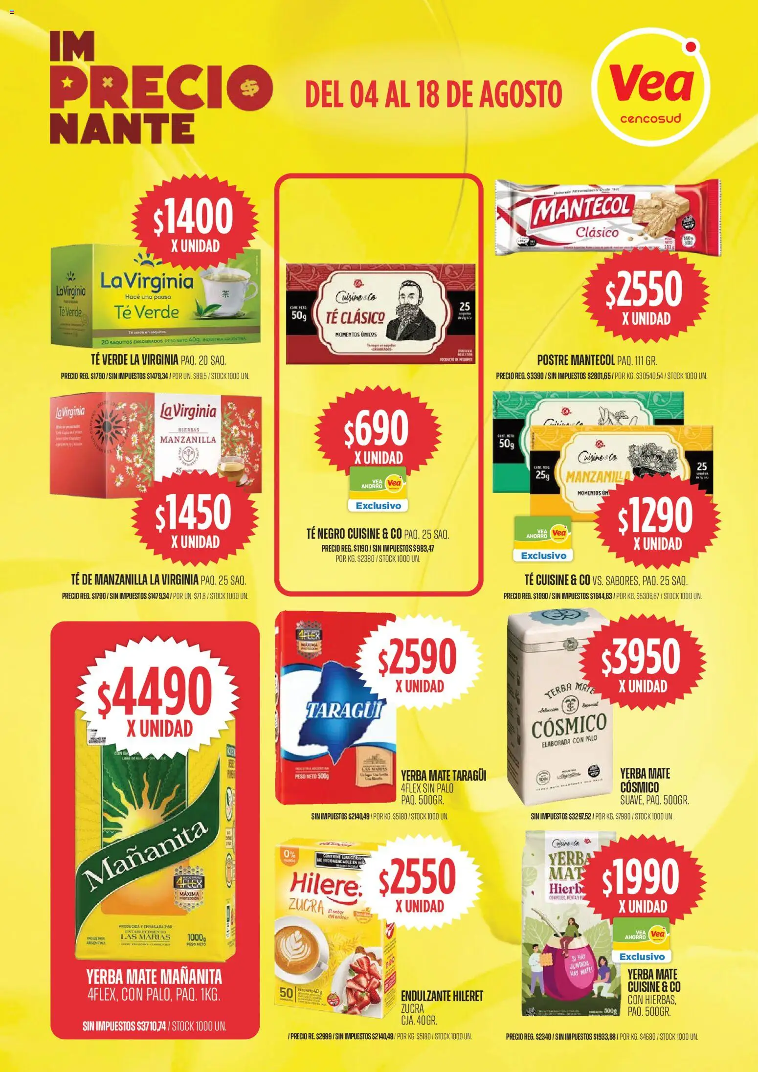 Vea ofertas │ válido desde el 04/08/2026 | Página: 4 | Productos: Mate, Peso, Yerba, Té