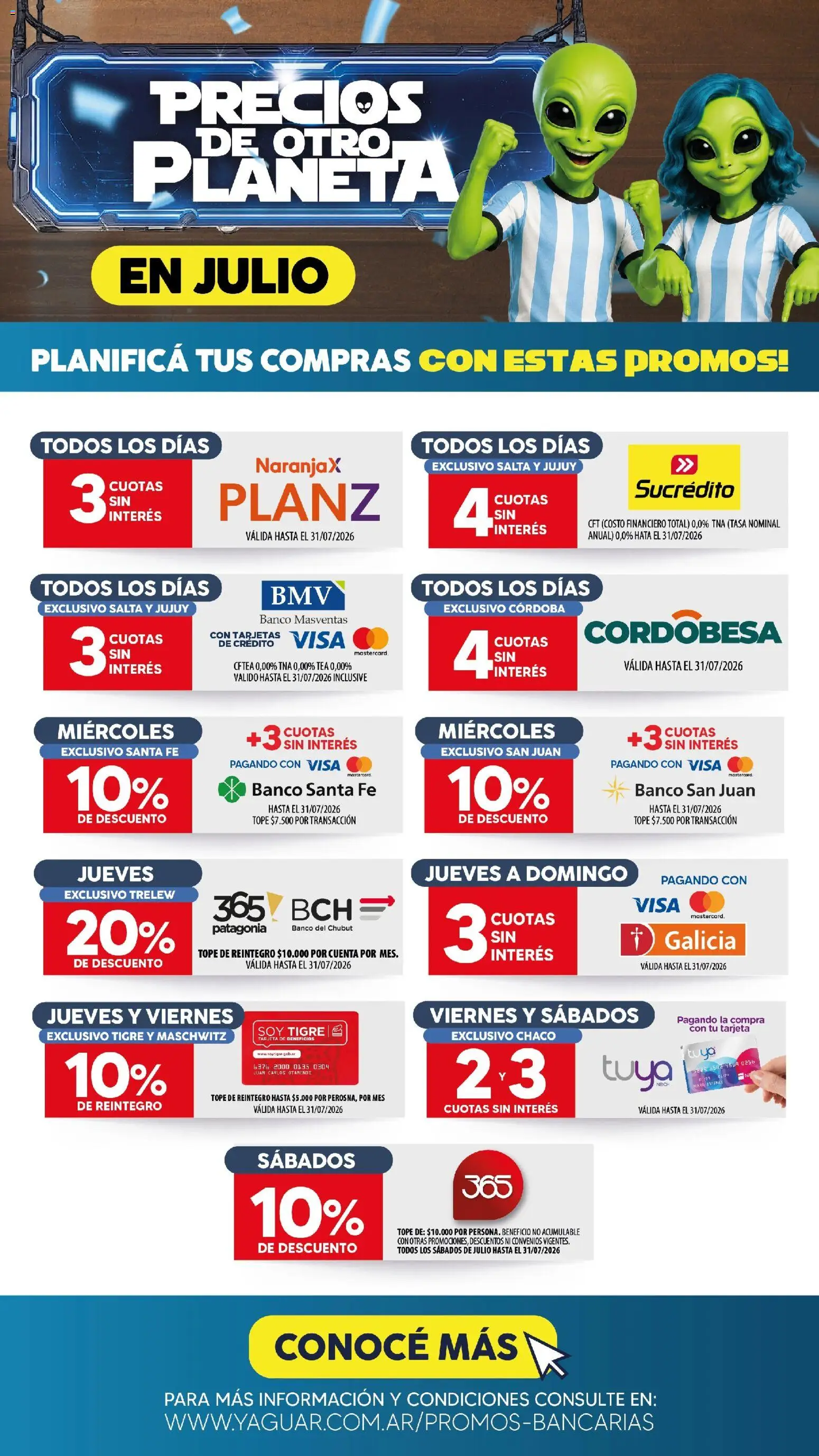 Yaguar - Planifica tu mes Parque Chacabuco │ válido desde el 01/07/2026 | Página: 1