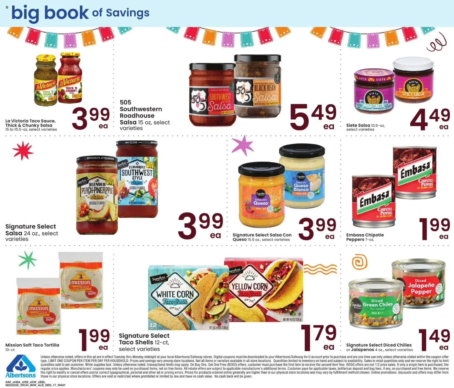 Albertsons Big Book of Savings - valid from 08/25/2026 | Page: 17 | Products: Corn, Bra, Pepper, Bag