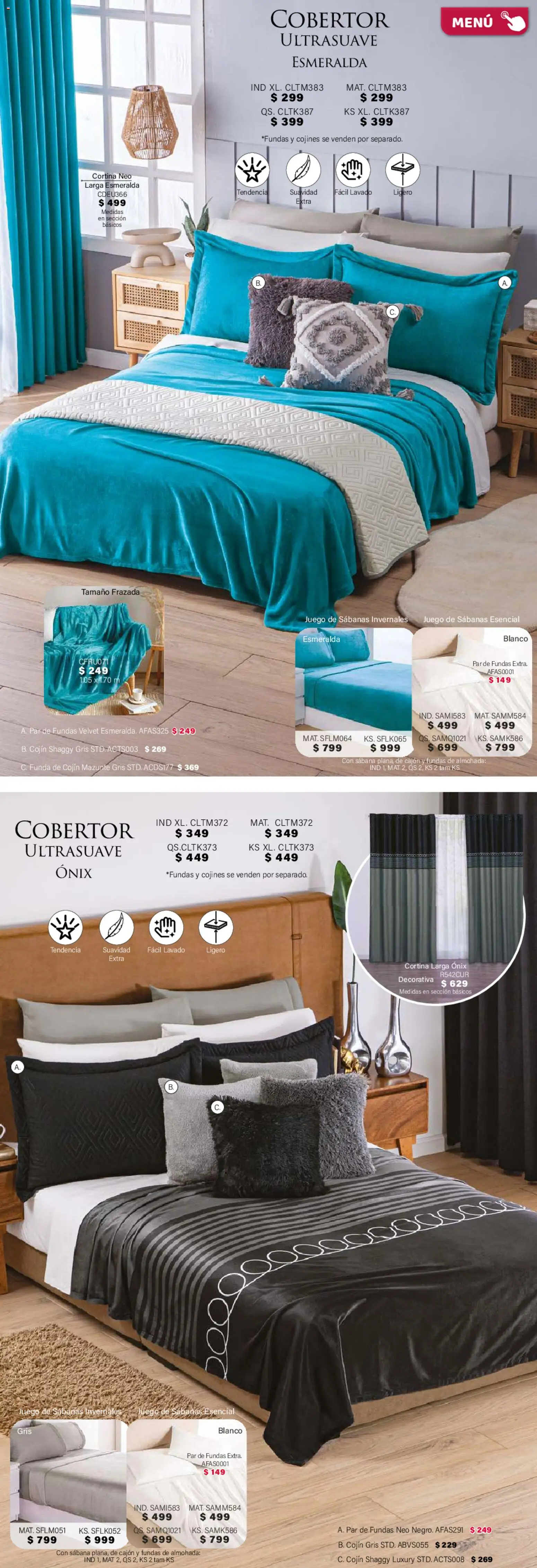 Nuevas ofertas de Colchas Concord válidas en toda la República Mexicana desde el 01/02/2026. ¡Encuentra las mejores ofertas en Colchas Concord catálogo! | Página: 158 | Productos: Cobertor, Juego, Funda, Almohada