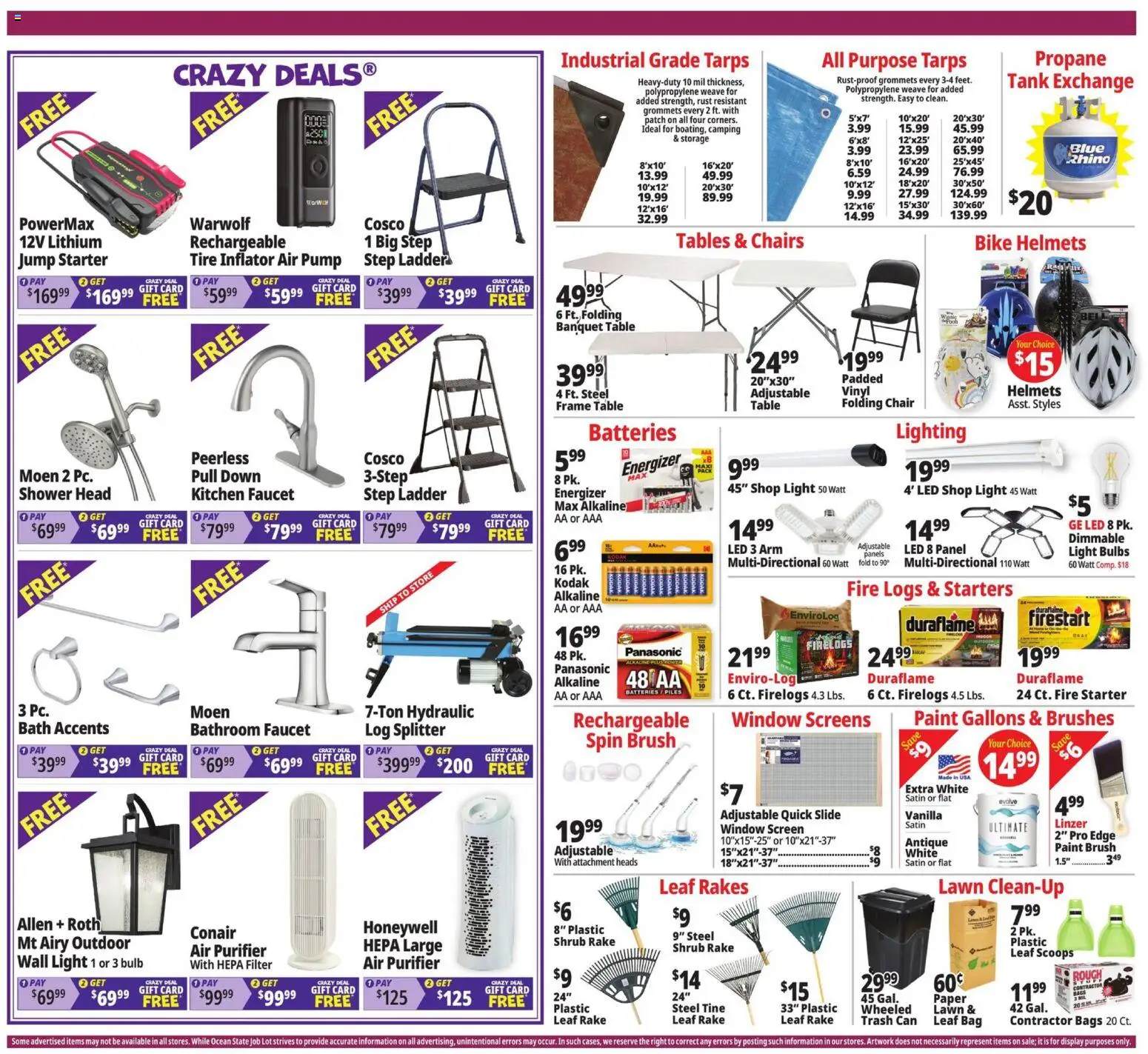 Ocean State Job Lot Weekly Ad - MA - valid from 09/10/2026 | Page: 2 | Products: Brushes, Fire starter, Pump, Shower