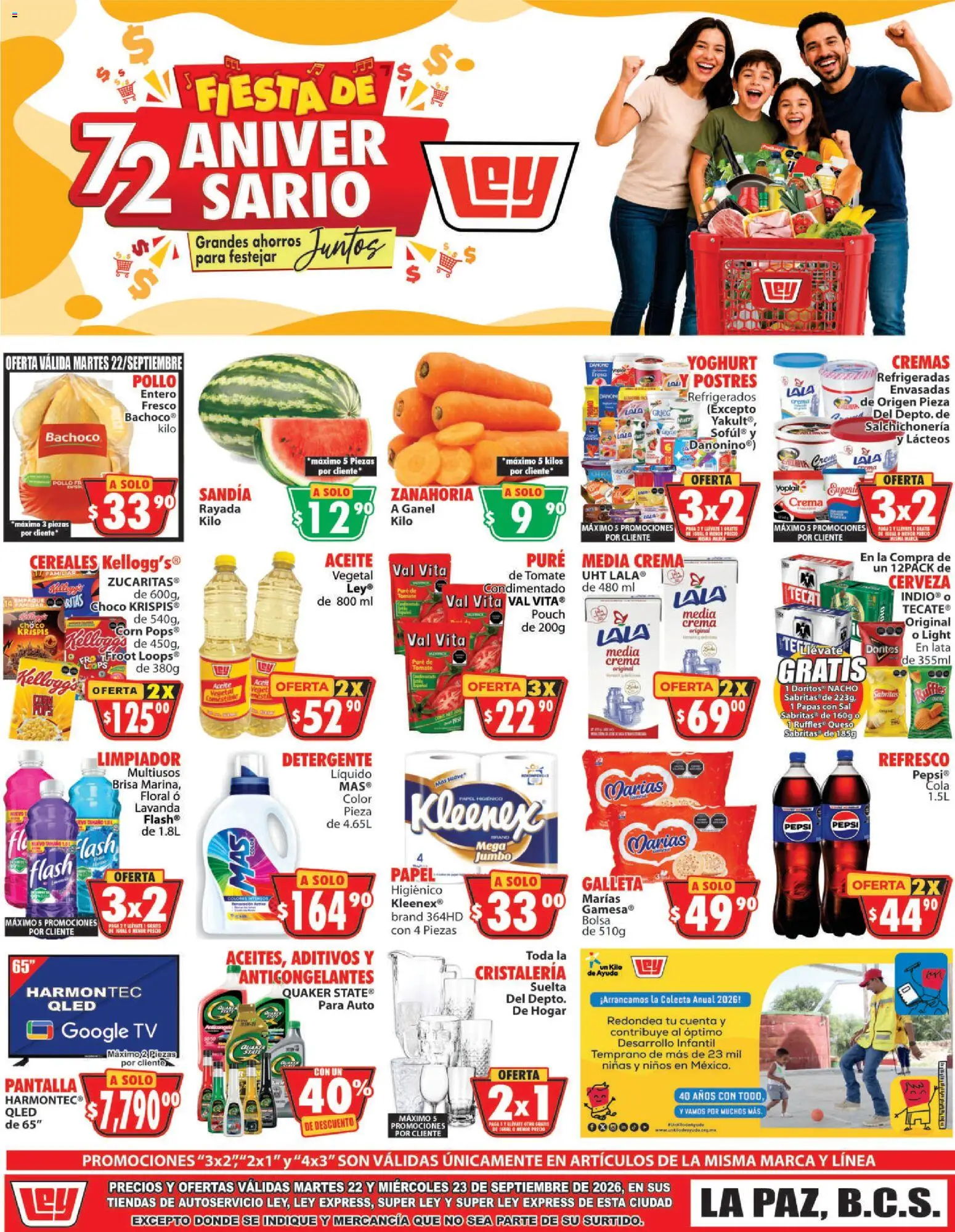 Nuevas ofertas de Casa Ley válidas en toda la República Mexicana desde el 22/09/2026. ¡Encuentra las mejores ofertas en Casa Ley folleto Autoservicio! | Página: 2 | Productos: Crema, Cereales, Limpiador, Papas