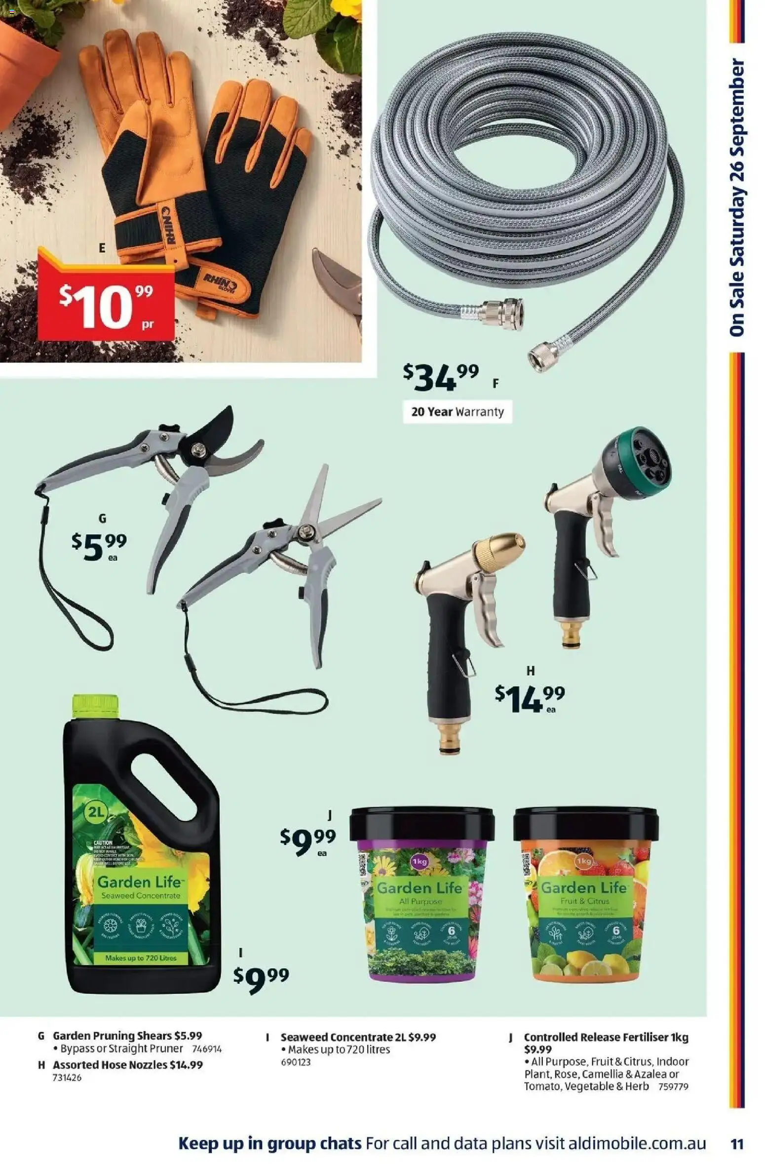 Aldi catalogue - valid from 23/09/2026 | Page: 11 | Products: Pruning, Herb, Flowers, Fruit