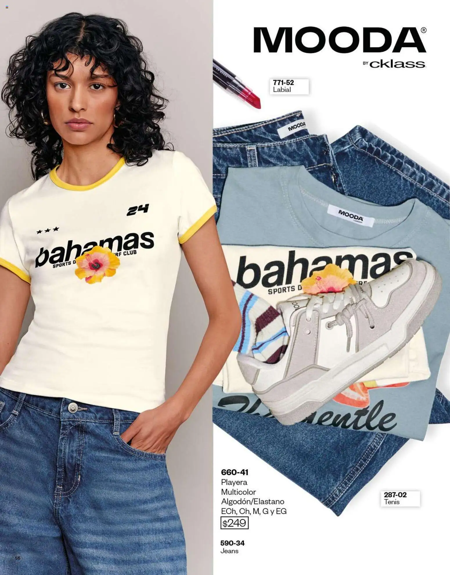Nuevas ofertas de Cklass válidas en toda la República Mexicana desde el 05.03.2026. ¡Encuentra las mejores ofertas en Cklass catálogo Verano Mooda! | Página: 56 | Productos: Tenis, Playera