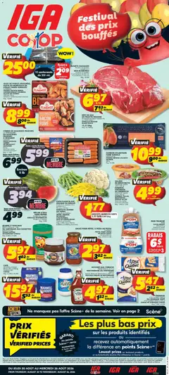 Preview of IGA weekly flyer / circulaire from shop IGA valid from Aug 20, 2026