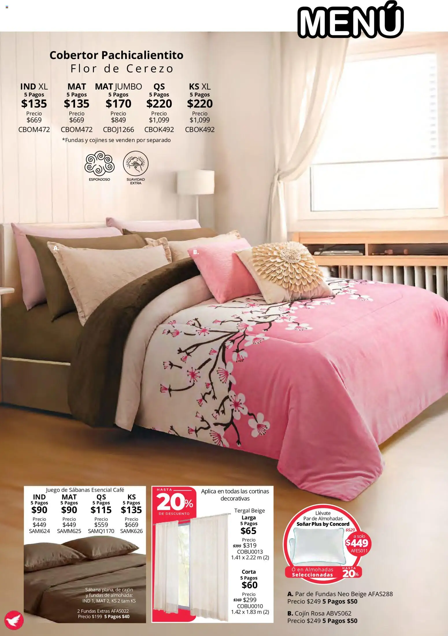 Nuevas ofertas de Colchas Concord válidas en toda la República Mexicana desde el 15/10/2026. ¡Encuentra las mejores ofertas en Colchas Concord catálogo Colección Cobertor Calor de Hogar! | Página: 16