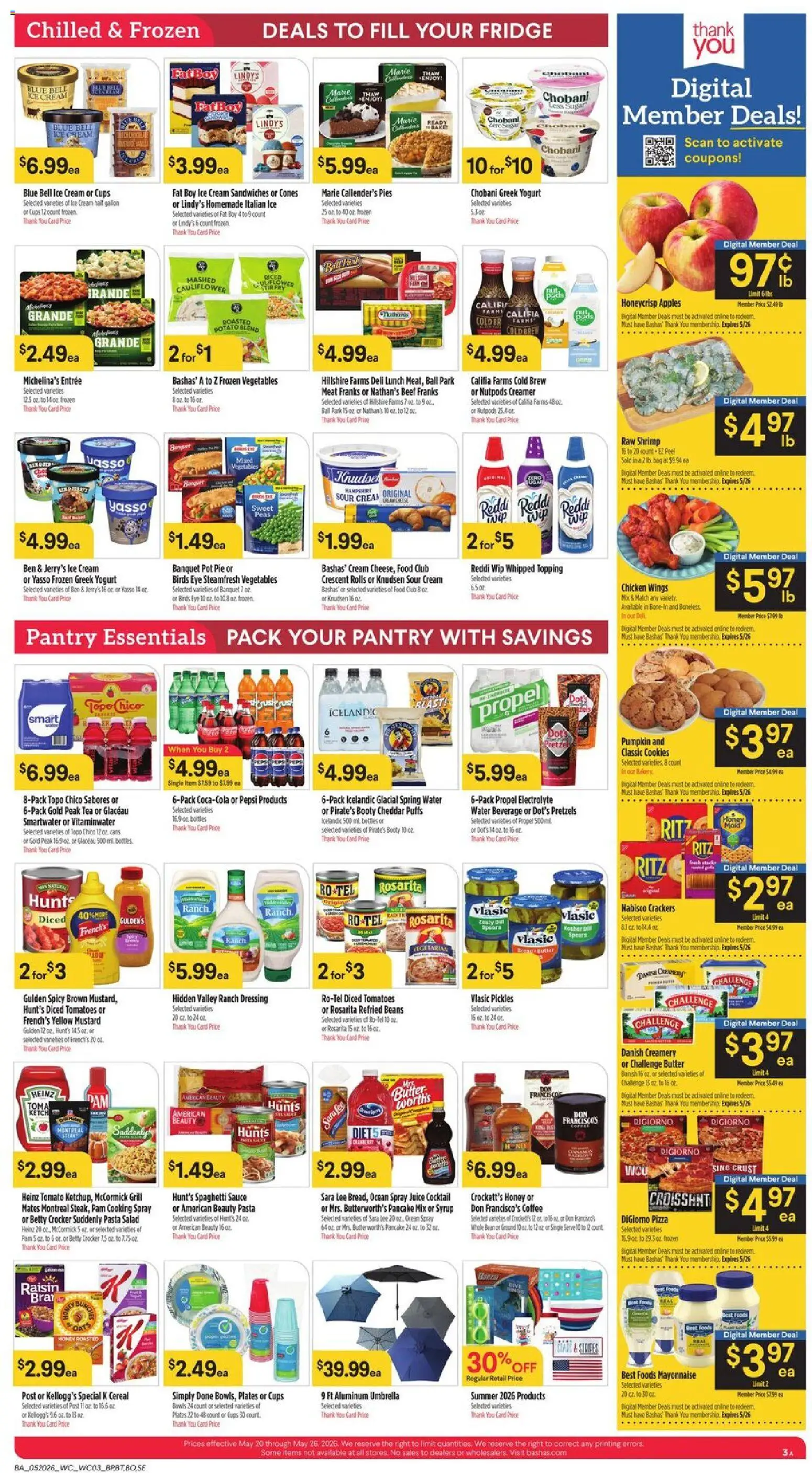 Basha's Weekly Ad - valid from 20.05.2026 | Page: 4 | Products: Pads, Cookies, Water, Bag