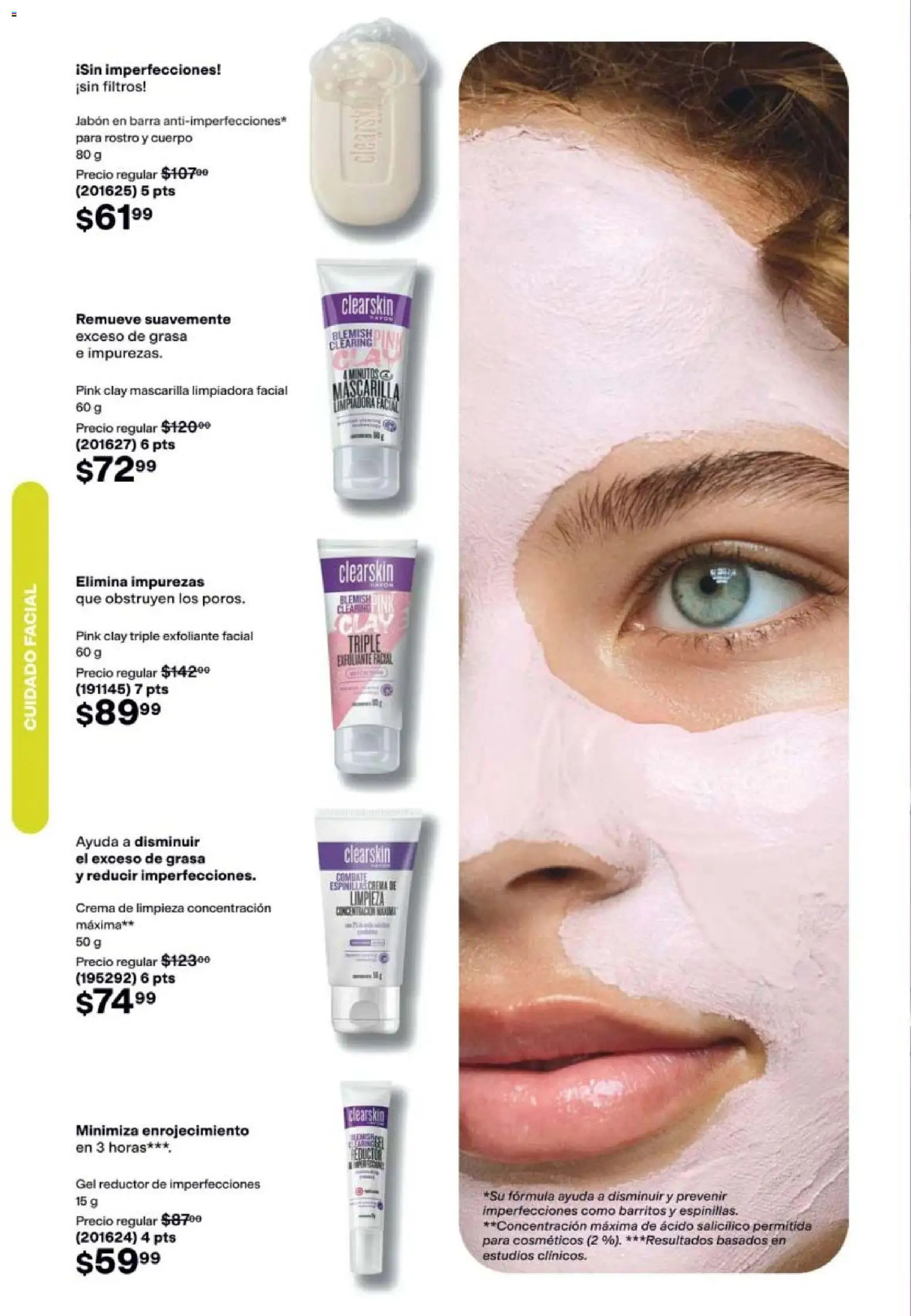 Nuevas ofertas de AVON válidas en toda la República Mexicana desde el 20/08/2026. ¡Encuentra las mejores ofertas en AVON campaña 12 2026! | Página: 120 | Productos: Exfoliante facial, Barra, Mascarilla, Jabón