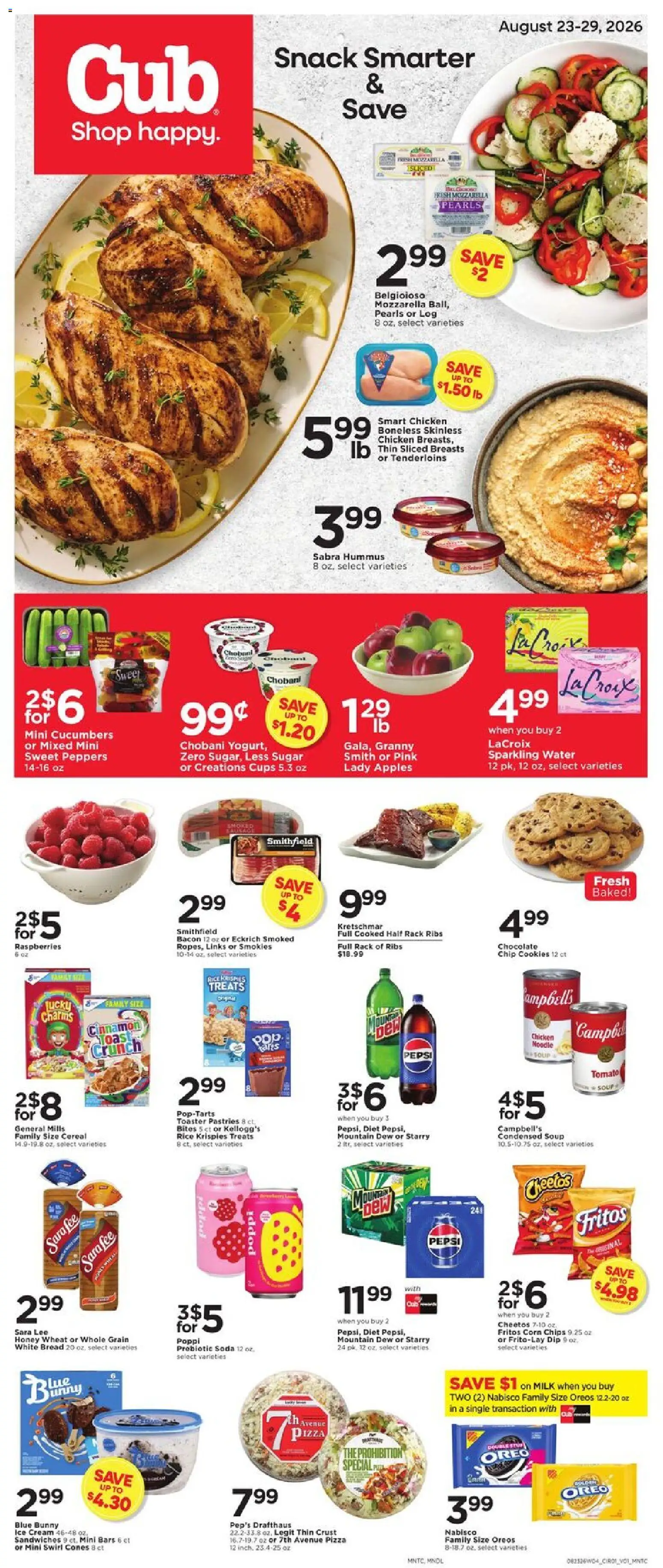 Cub Foods Weekly Ad - valid from 08/23/2026 | Page: 1 | Products: Toaster, Honey, Ice cream, Tomato