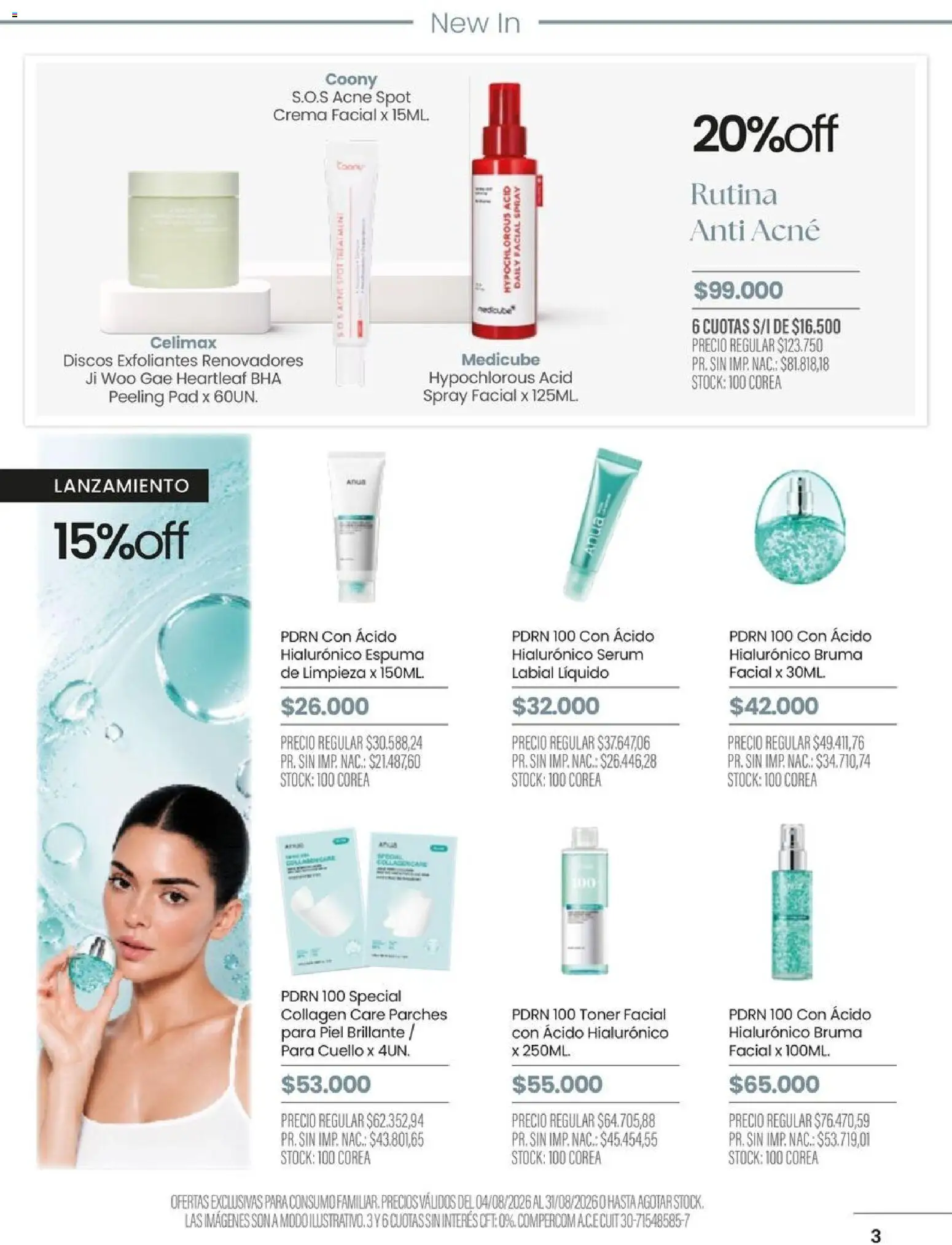 Pigmento catálogo │ válido desde el 04/08/2026 | Página: 3 | Productos: Crema facial, Bruma, Espuma, Crema