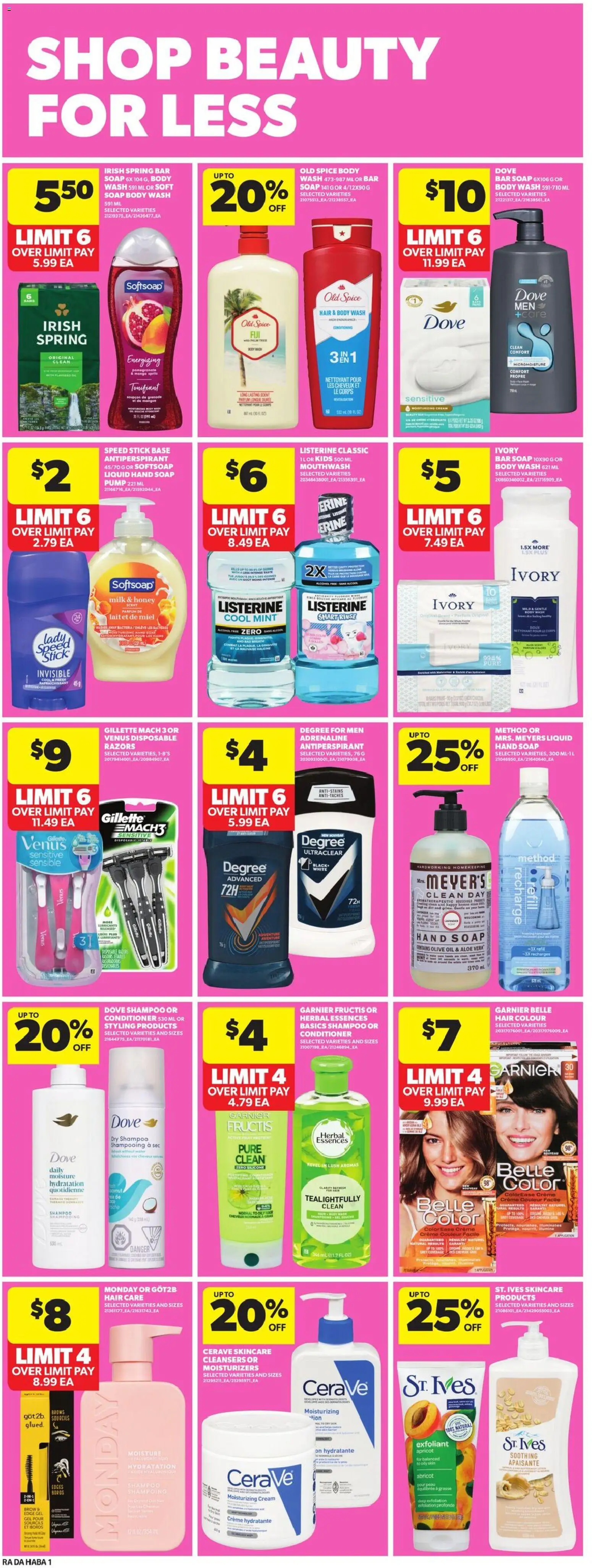 Atlantic Superstore flyer valid from 09.04.2026 | Page: 23 | Products: Cream, Shampoo, Conditioner, Body wash