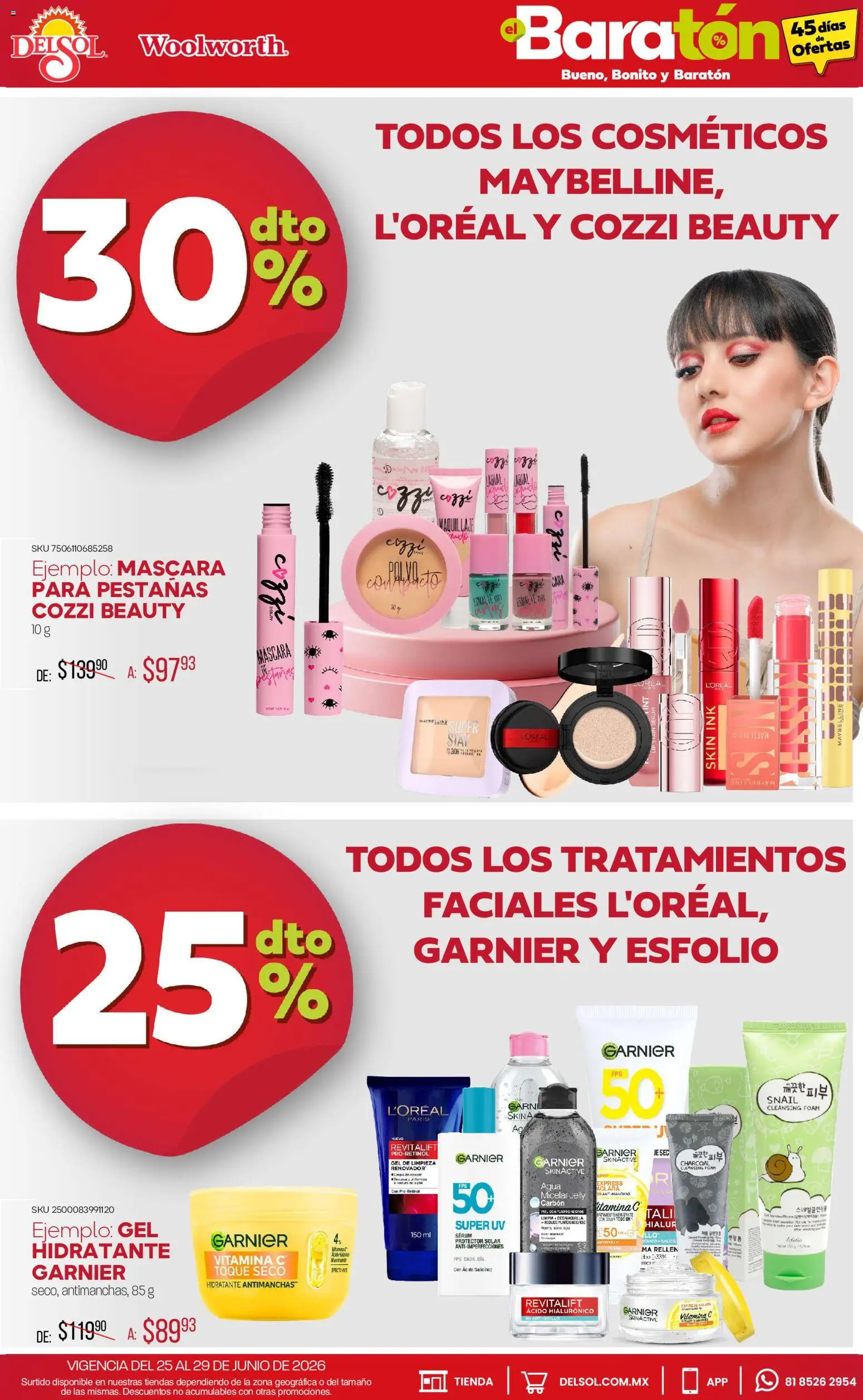 Nuevas ofertas de Del Sol y Woolworth válidas en toda la República Mexicana desde el 25/06/2026. ¡Encuentra las mejores ofertas en Del Sol y Woolworth catálogo Baratón! | Página: 15