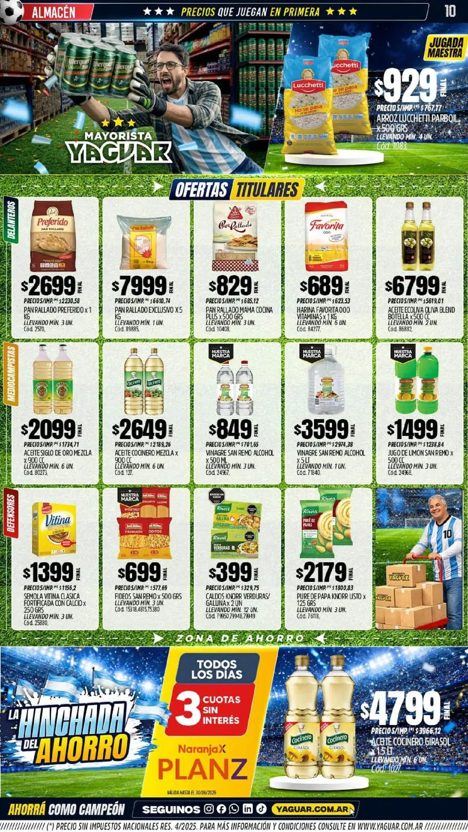 Yaguar - Oferta Semanal Mar del Plata │ válido desde el 08.06.2026 | Página: 10 | Productos: Botella, Limón, Pan, Jugo