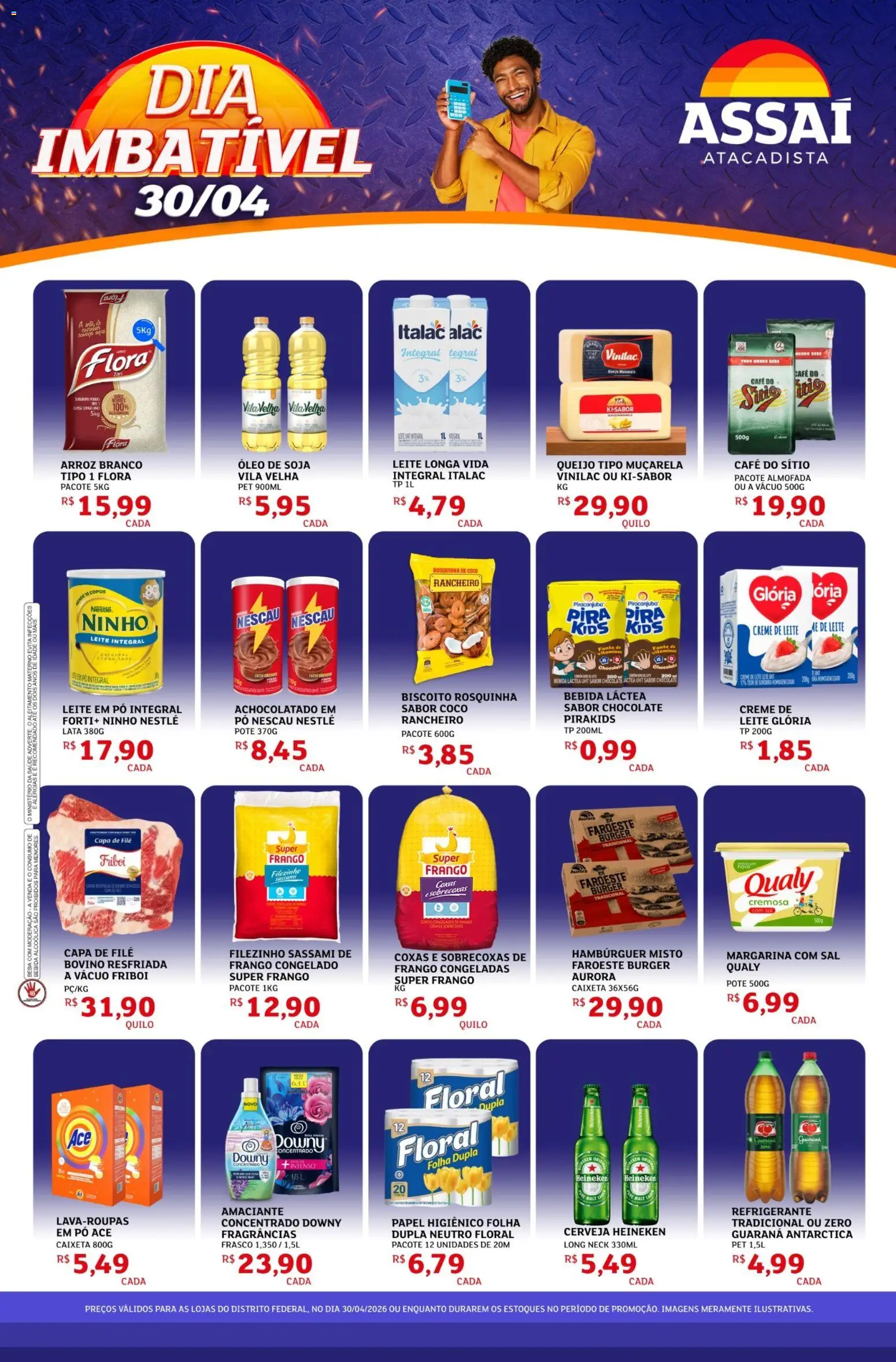 Assaí Atacadista Folheto - válido de 30.04.2026 | Página: 1 | Produtos: Nescau, Chocolate, Heineken, Amaciante