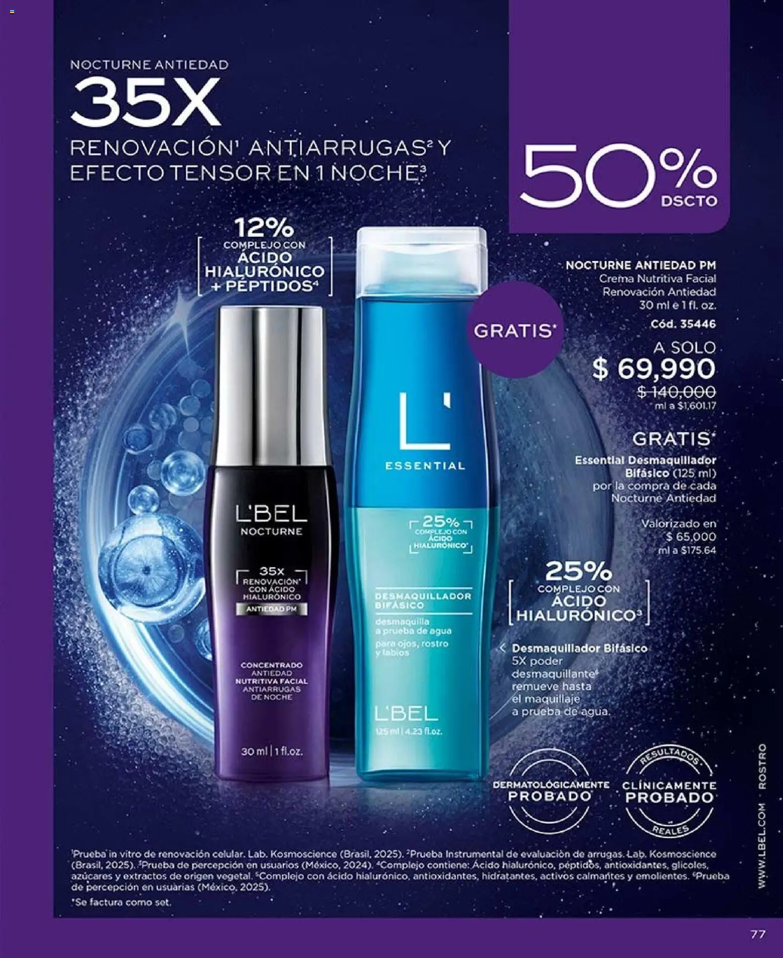 L'Bel revista - valida desde el 17/08/2026 | Página: 77 | Productos: Agua, Crema, Maquillaje