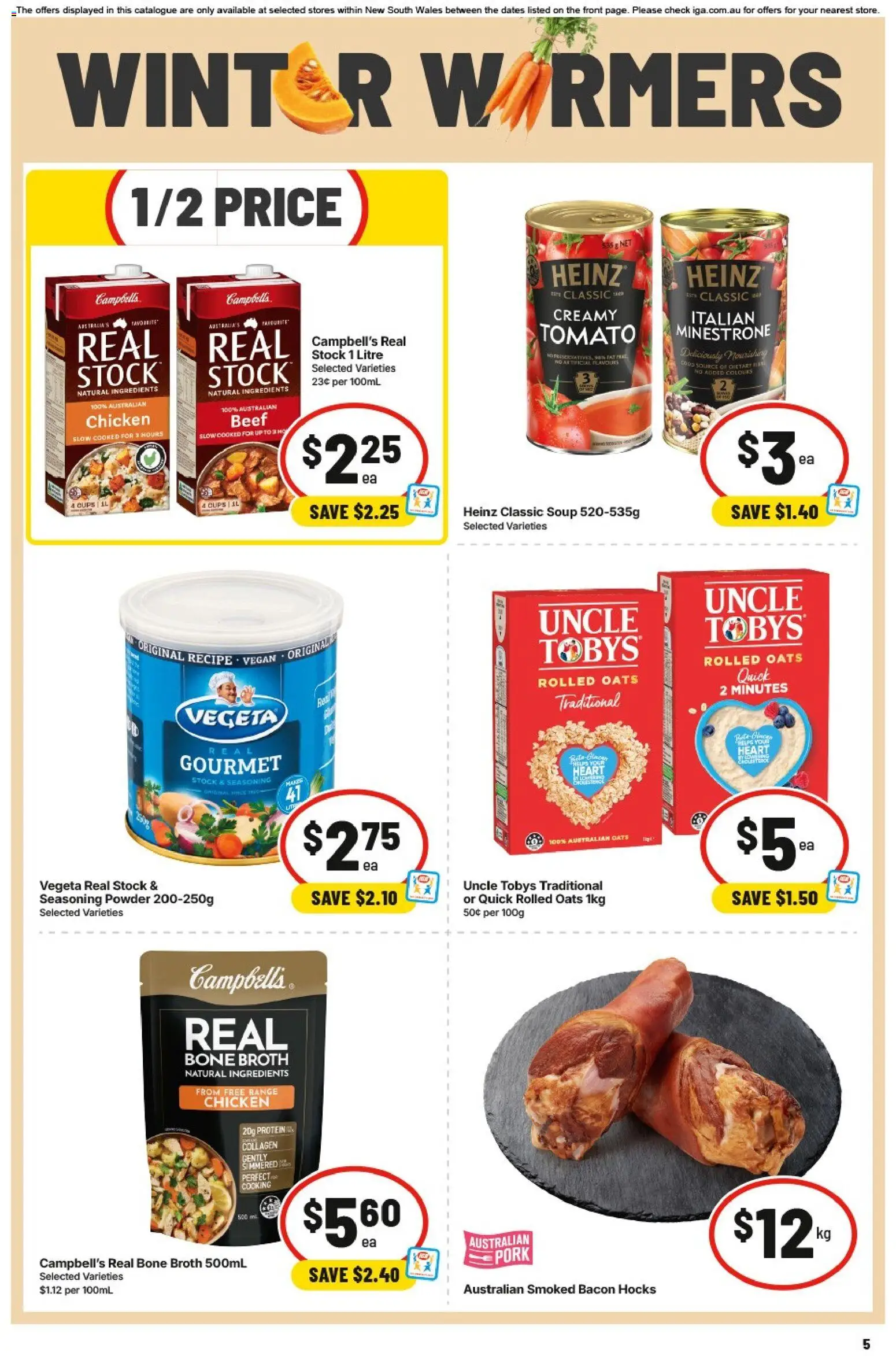 IGA catalogue - valid from 03.06.2026 | Page: 5 | Products: Cups, Bacon, Chicken, Pork