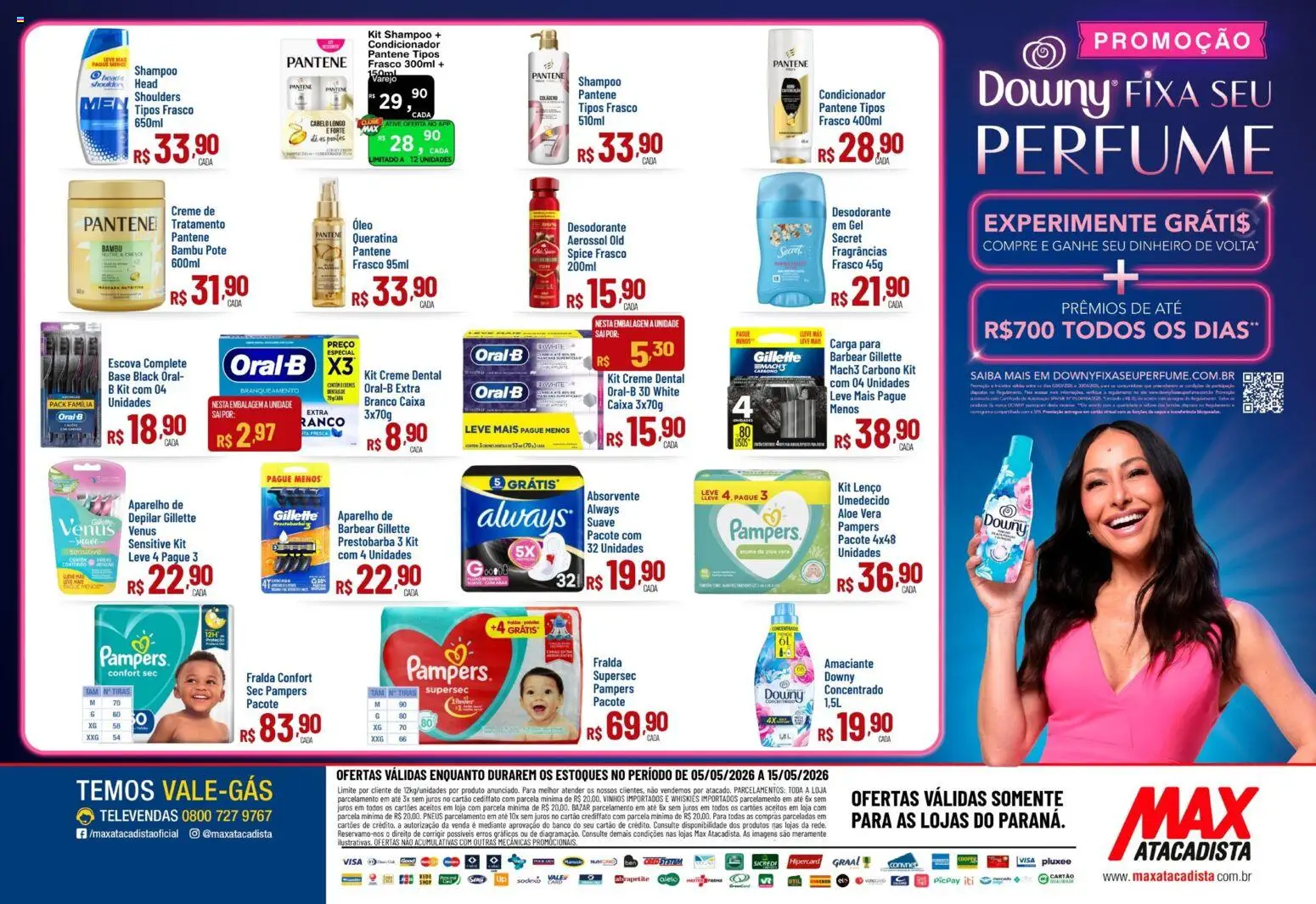 Max Atacadista Folheto - válido de 05.05.2026 | Página: 1 | Produtos: Shampoo, Escova, Óleo, Base