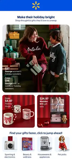 Preview of Walmart flyer- Make their holiday bright from shop Walmart valid from Oct 29, 2026