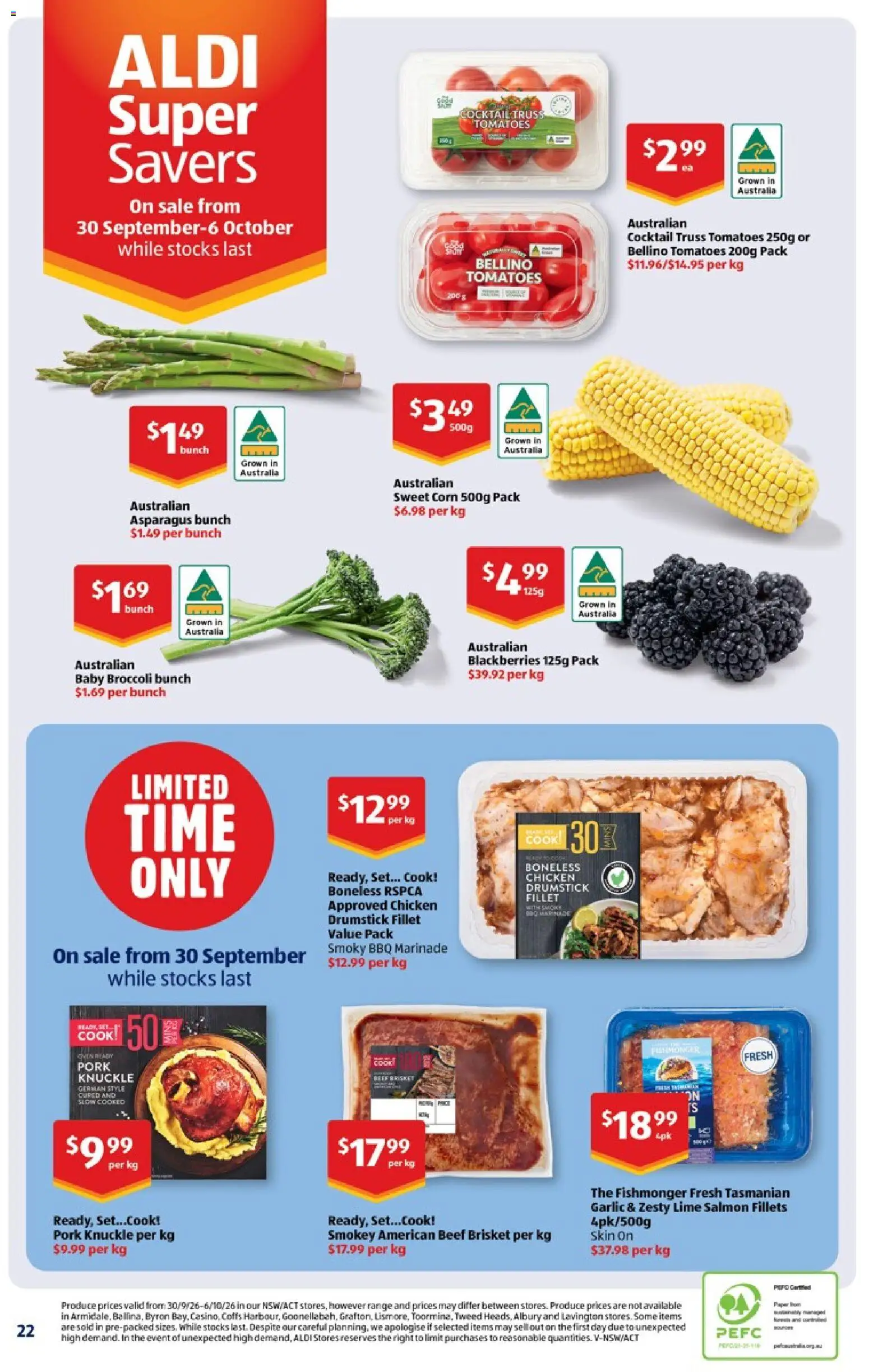 Aldi catalogue - valid from 07/10/2026 | Page: 22 | Products: Pork, Garlic, Lime, Fillet