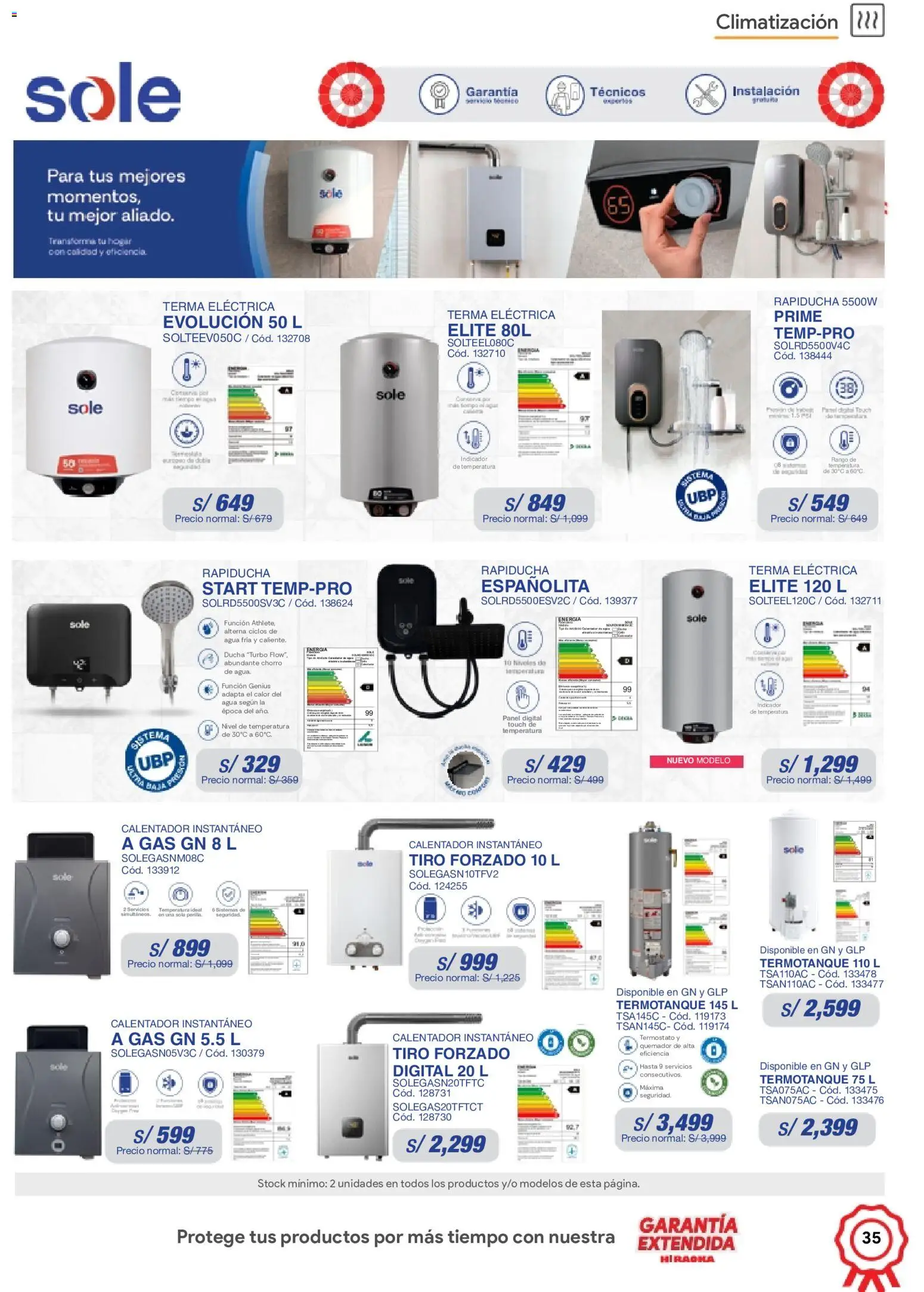 Catálogo Hiraoka válido desde 11/07/2026 | Página: 35 | Productos: Ducha