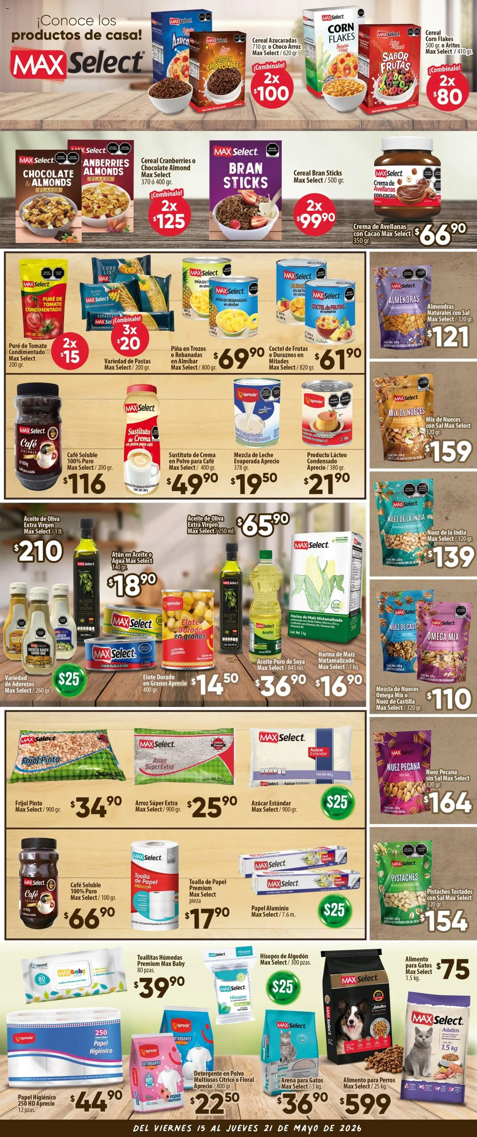 Nuevas ofertas de Calimax válidas en toda la República Mexicana desde el 15.05.2026. ¡Encuentra las mejores ofertas en Calimax folleto! | Página: 4 | Productos: Leche, Café, Nuez, Hojuelas