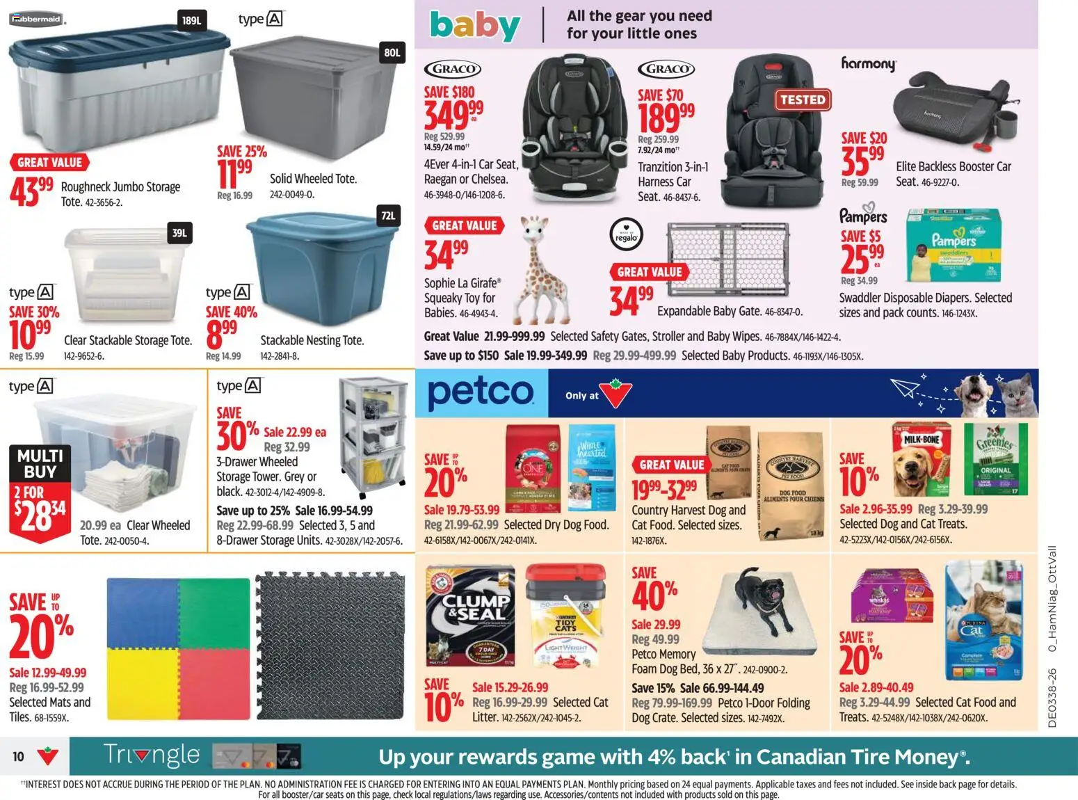 Canadian Tire flyer valid from Sep 17, 2026 | Page: 10 | Products: Game, Foam, Dog food, Food
