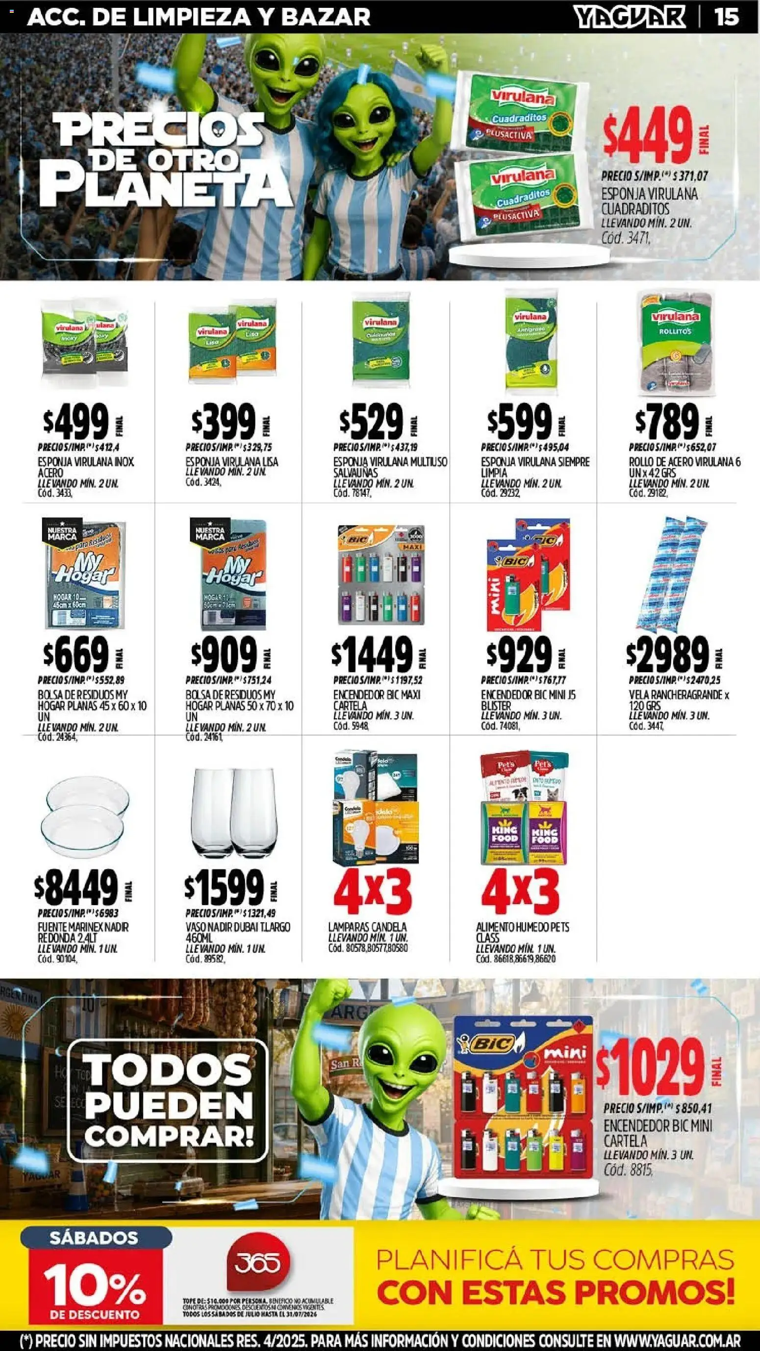 Yaguar - Oferta Semanal General Roca │ válido desde el 13/07/2026 | Página: 17 | Productos: Encendedor, Bolsa, Fuente, Esponja