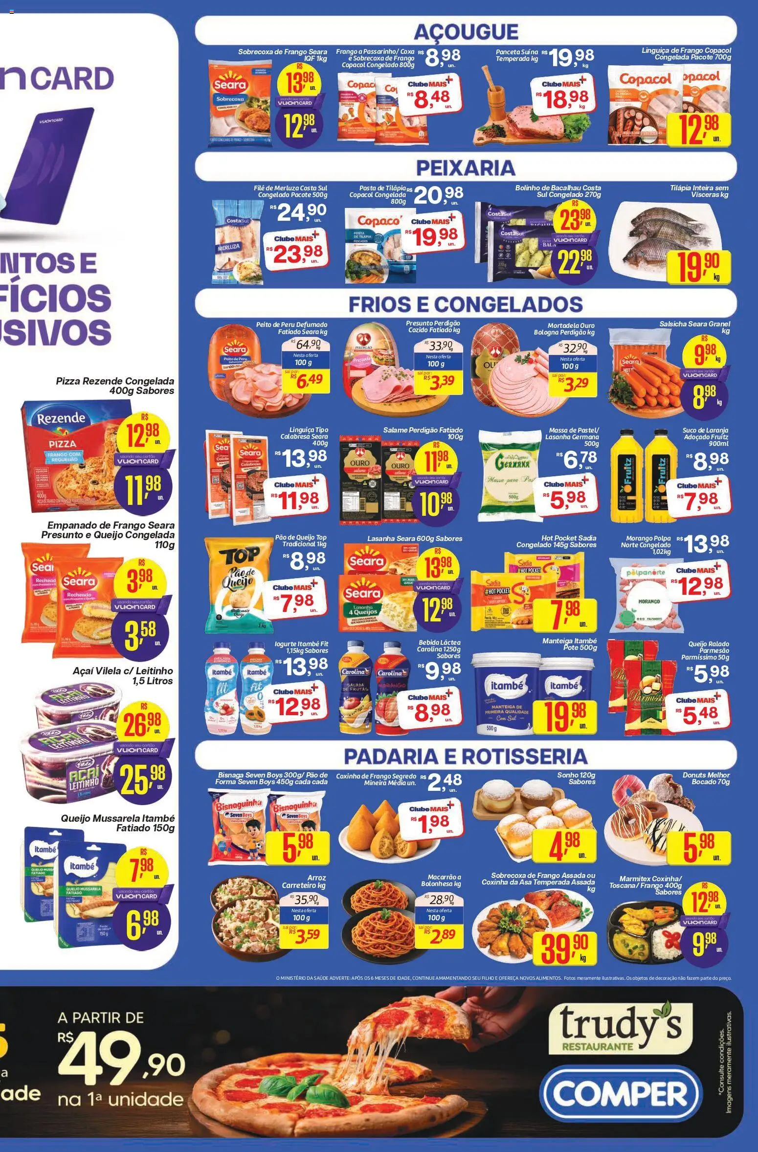 Comper Folheto - válido de 27/07/2026 | Página: 3 | Produtos: Salame, Queijo ralado, Lasanha, Pão de queijo
