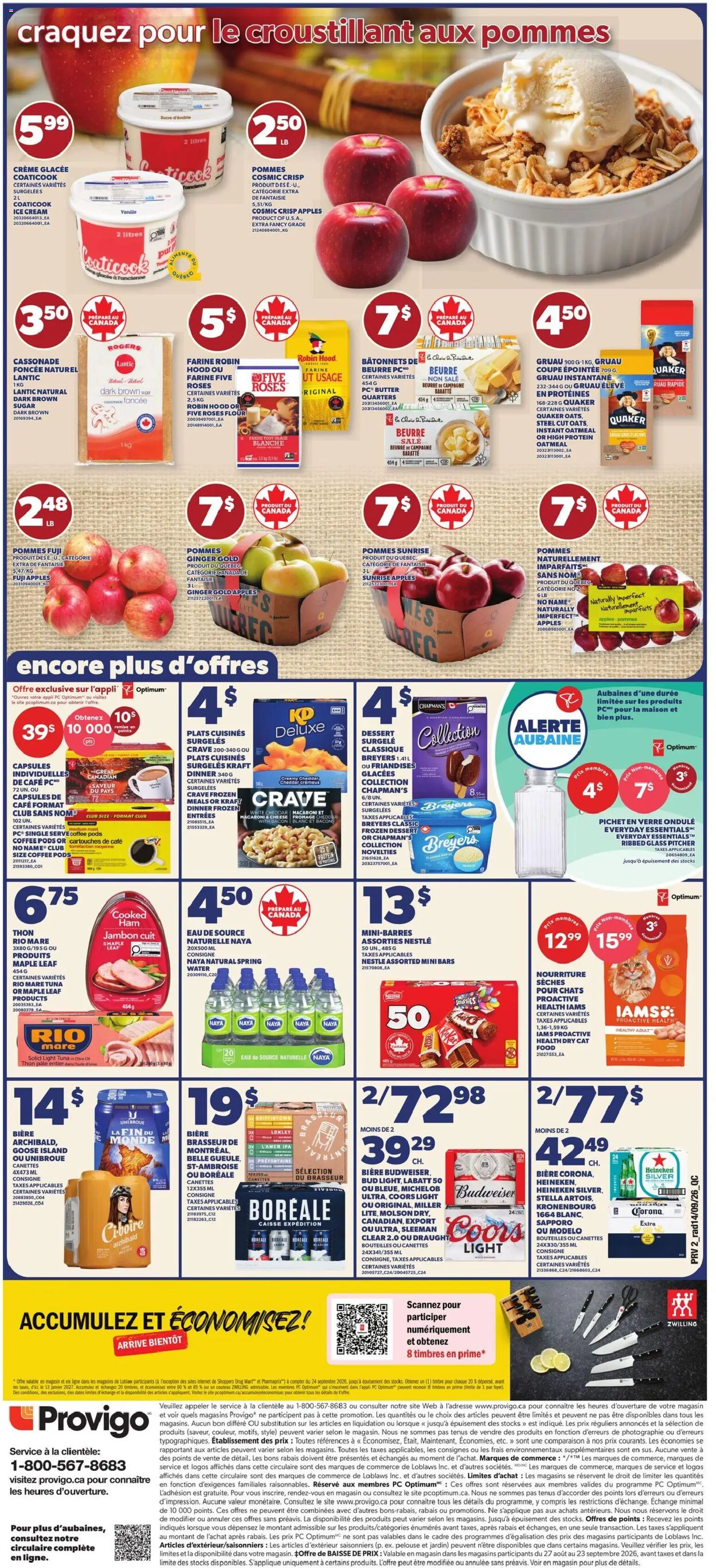 Provigo flyer valid from Sep 17, 2026 | Page: 3 | Products: Roast, Heineken, Coffee, Protein