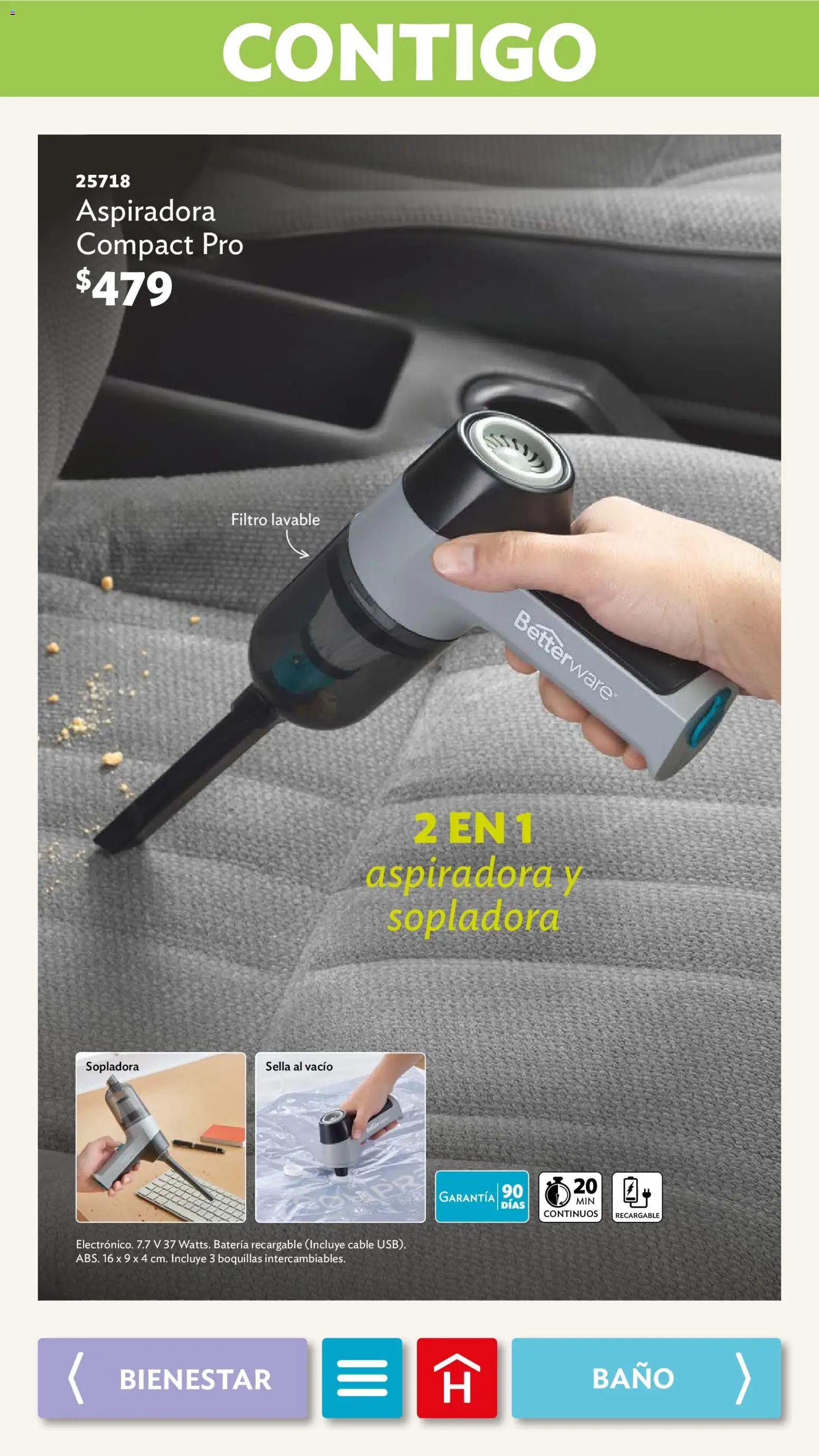 Nuevas ofertas de Betterware válidas en toda la República Mexicana desde el 02/02/2026. ¡Encuentra las mejores ofertas en Betterware campaña 2 2026! | Página: 85 | Productos: Cable, Aspiradora, Batería, Baño