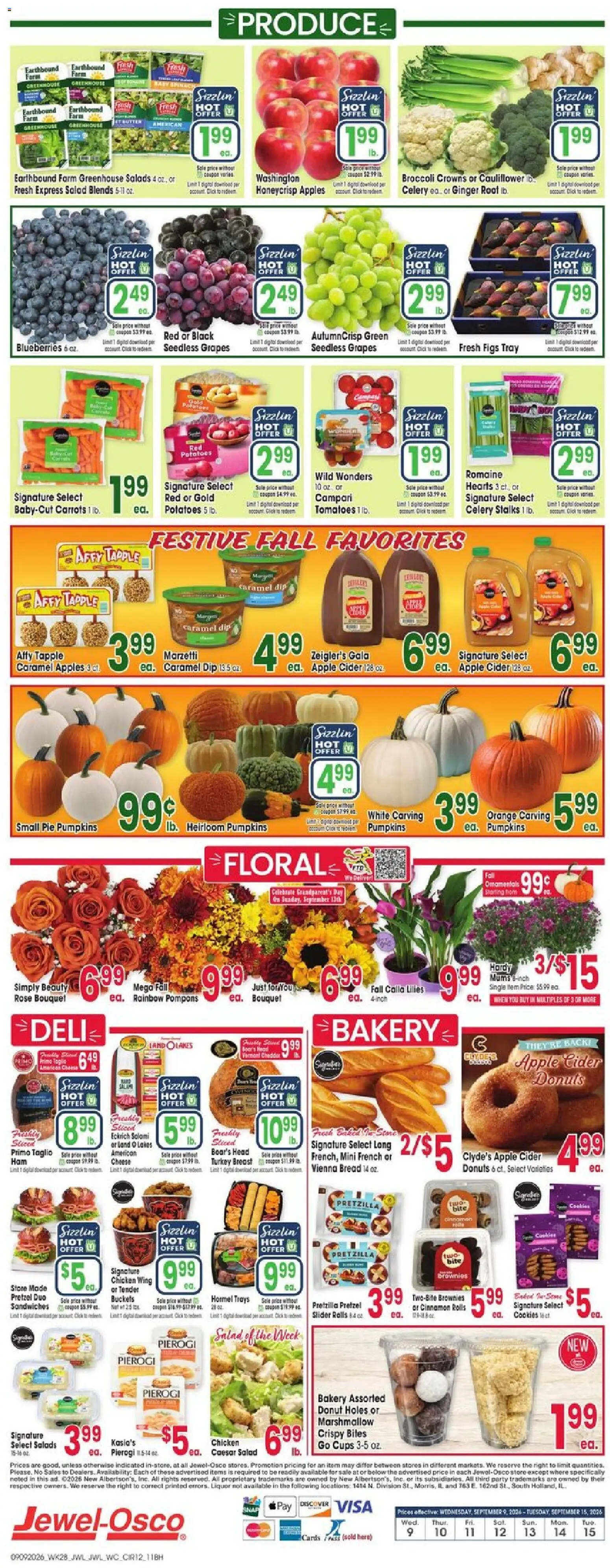 Jewel Osco Weekly Ad - valid from 09/09/2026 | Page: 12 | Products: Chicken, Potatoes, Campari, Celery stalks