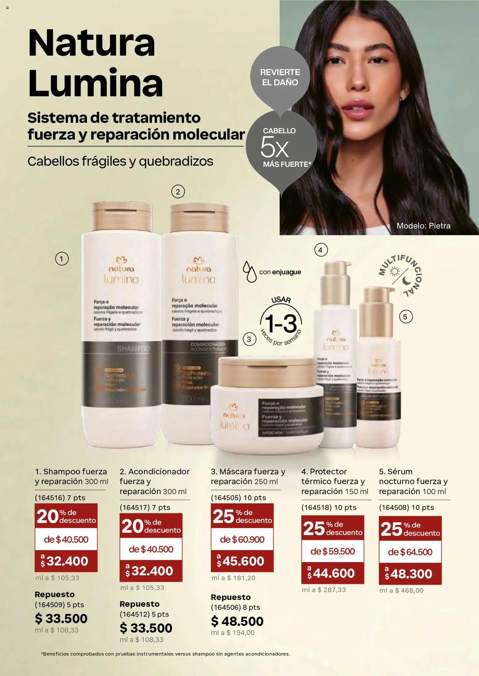 Natura revista - valida desde el 29.04.2026 | Página: 136 | Productos: Serum, Shampoo, Máscara, Acondicionador