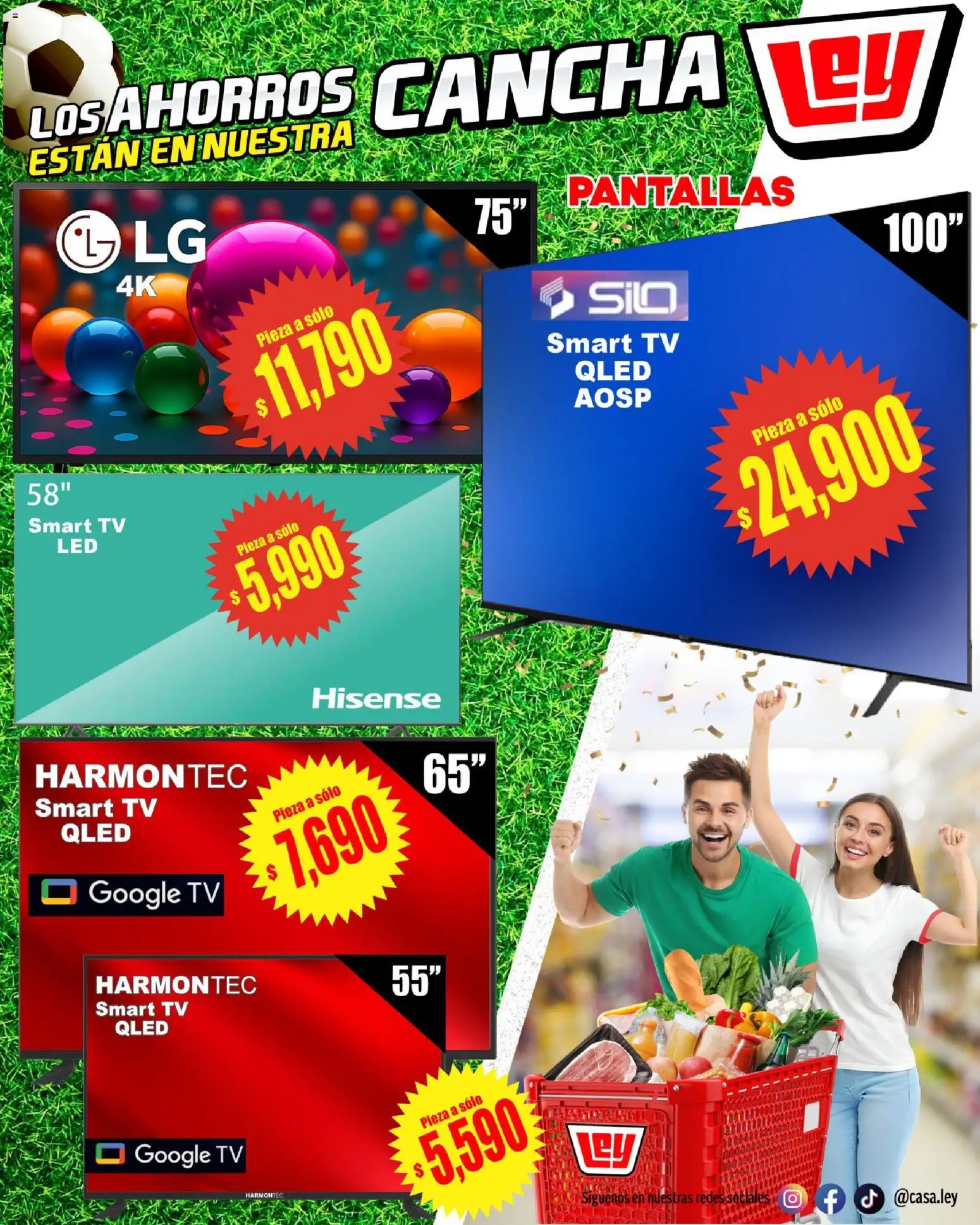 Nuevas ofertas de Casa Ley válidas en toda la República Mexicana desde el 11.06.2026. ¡Encuentra las mejores ofertas en Casa Ley folleto Día del Padre con Con Mundial 2026! | Página: 12 | Productos: Pantallas
