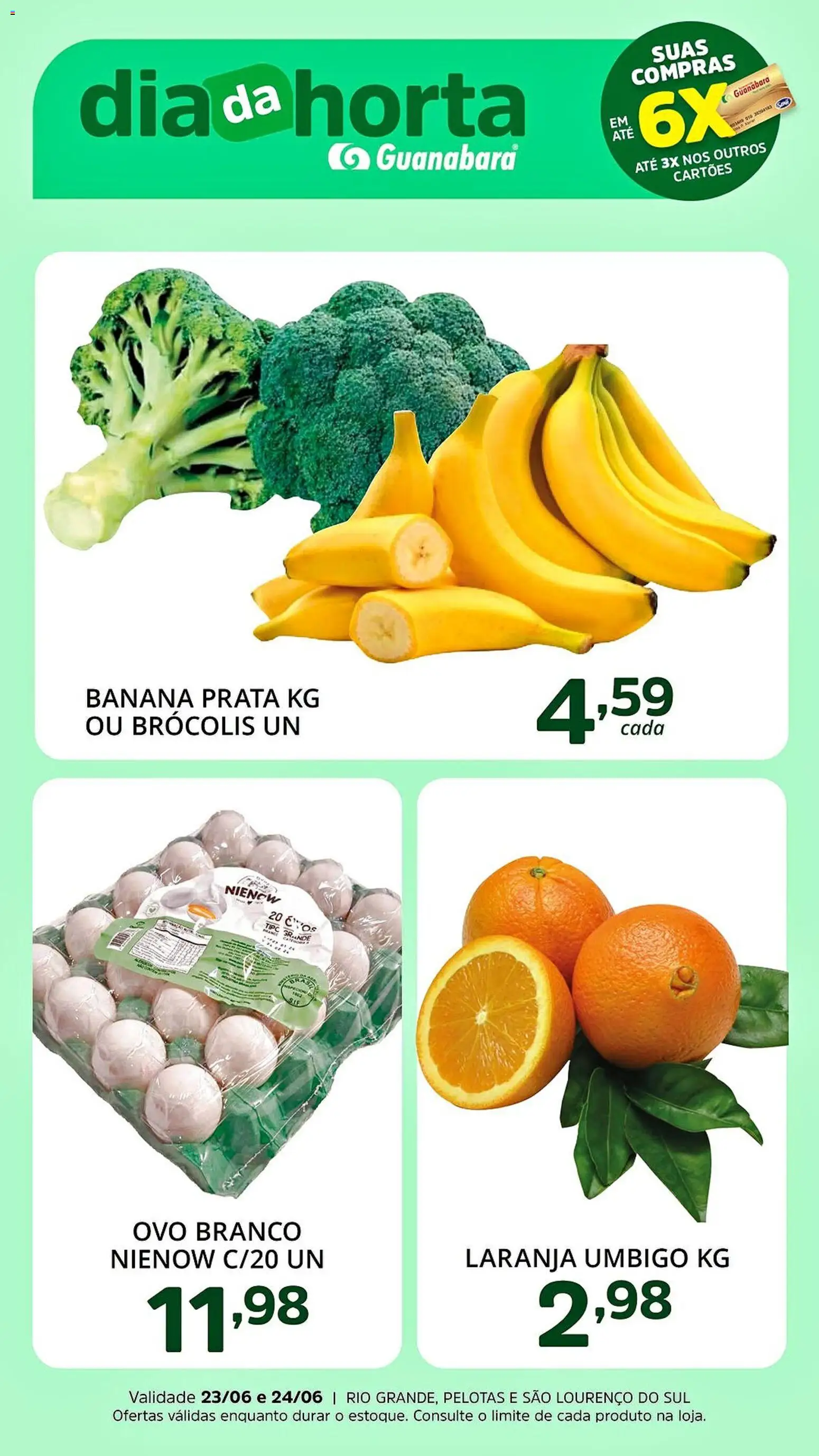 Supermercado Guanabara Folheto - válido de 23/06/2026 | Página: 2 | Produtos: Brócolis