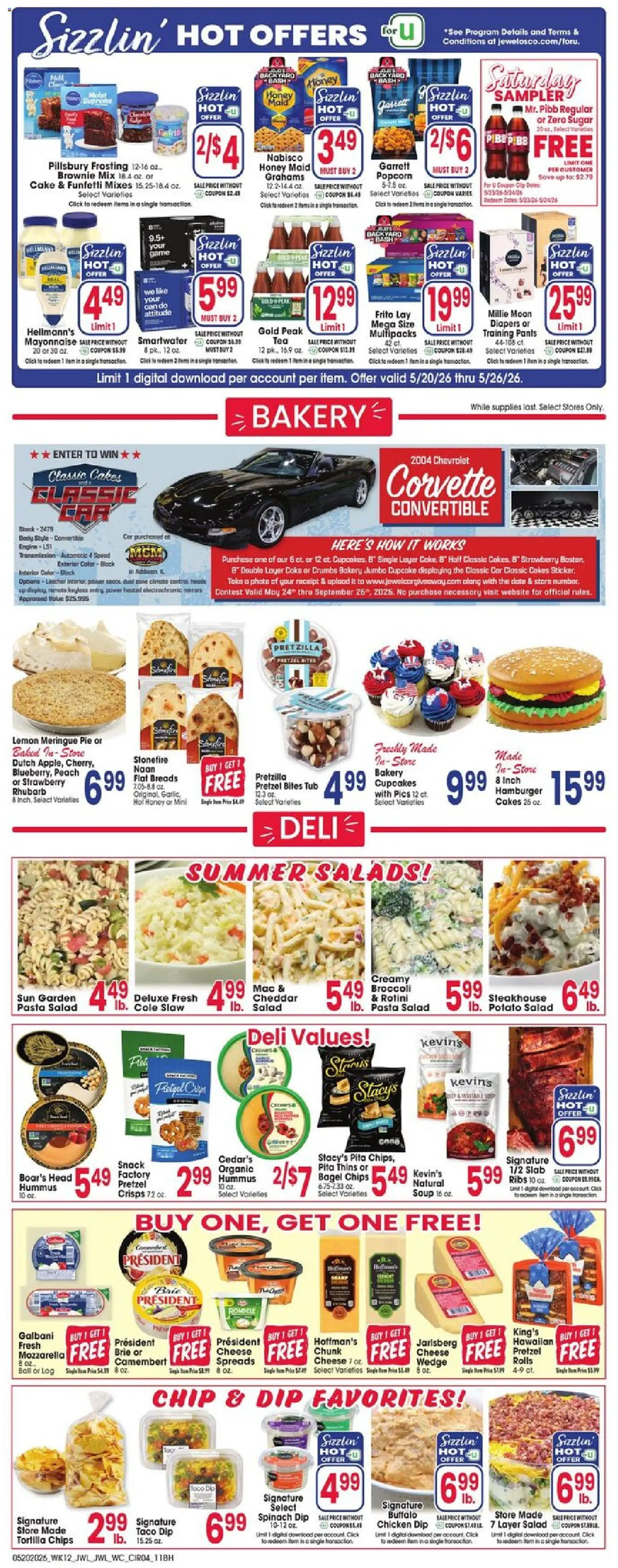 Jewel Osco Weekly Ad - valid from 20.05.2026 | Page: 4 | Products: Spinach, Pants, Sugar, Cupcake