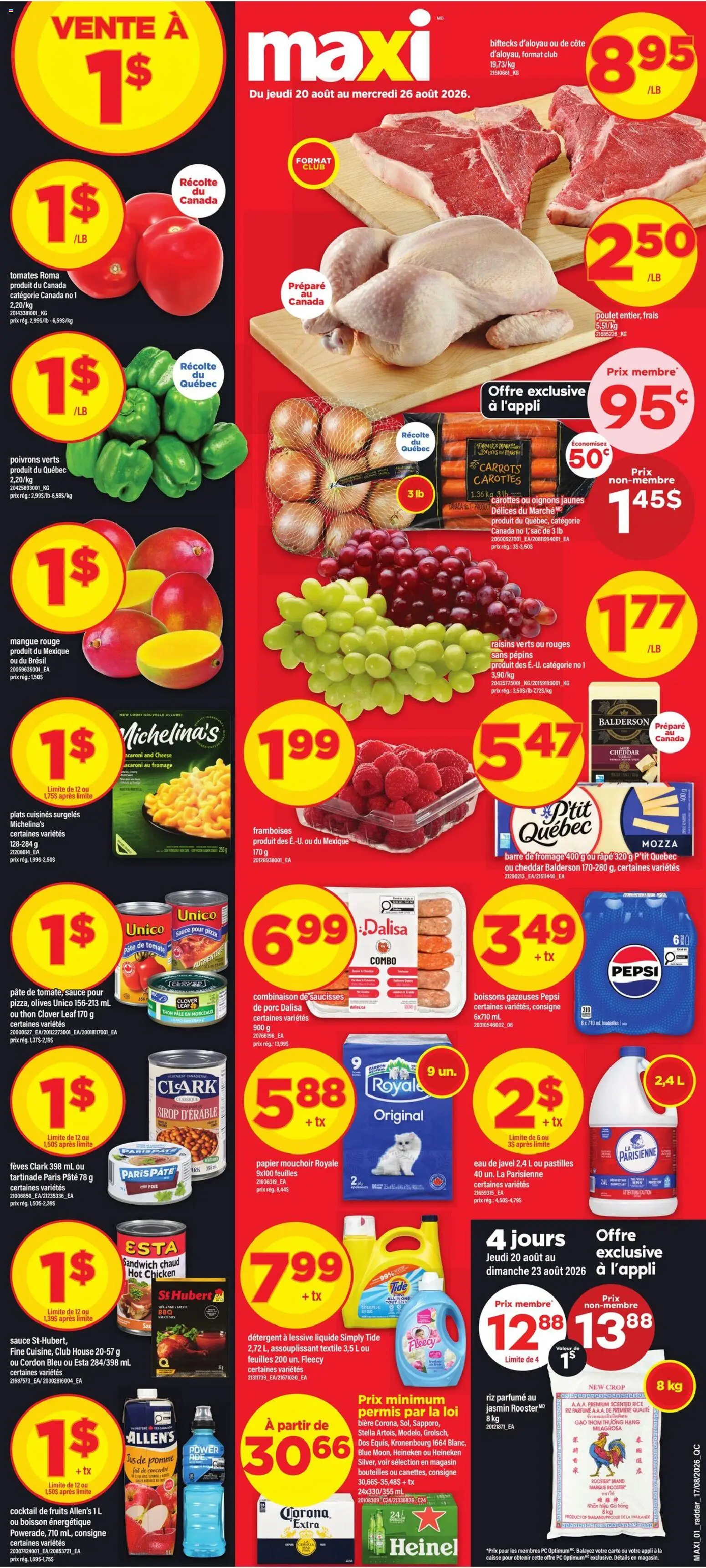 Maxi flyer valid from Aug 20, 2026 | Page: 1