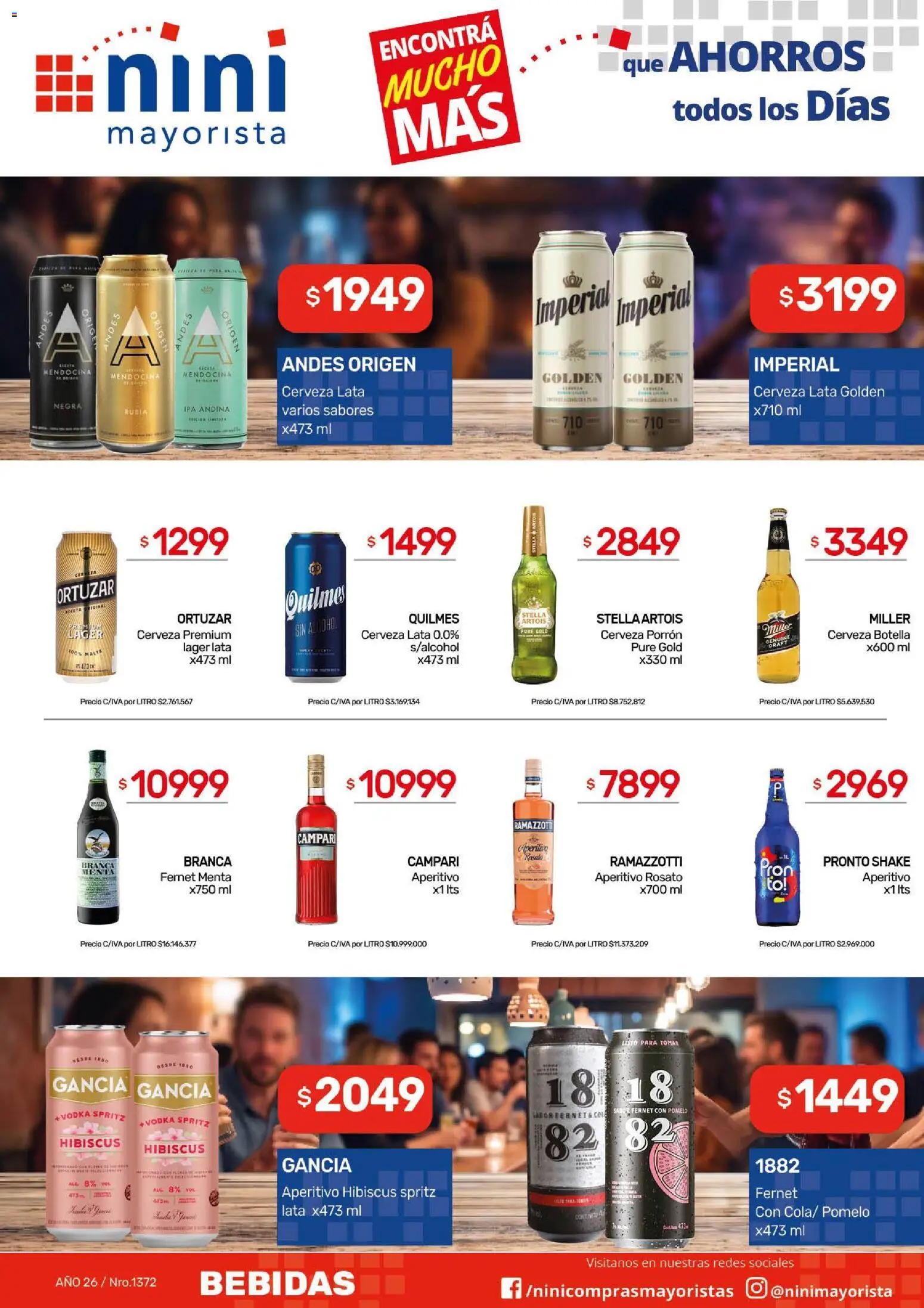 NINI Mayorista ofertas │ válido desde el 10/08/2026 | Página: 19 | Productos: Botella, Fernet, Pomelo, Puré