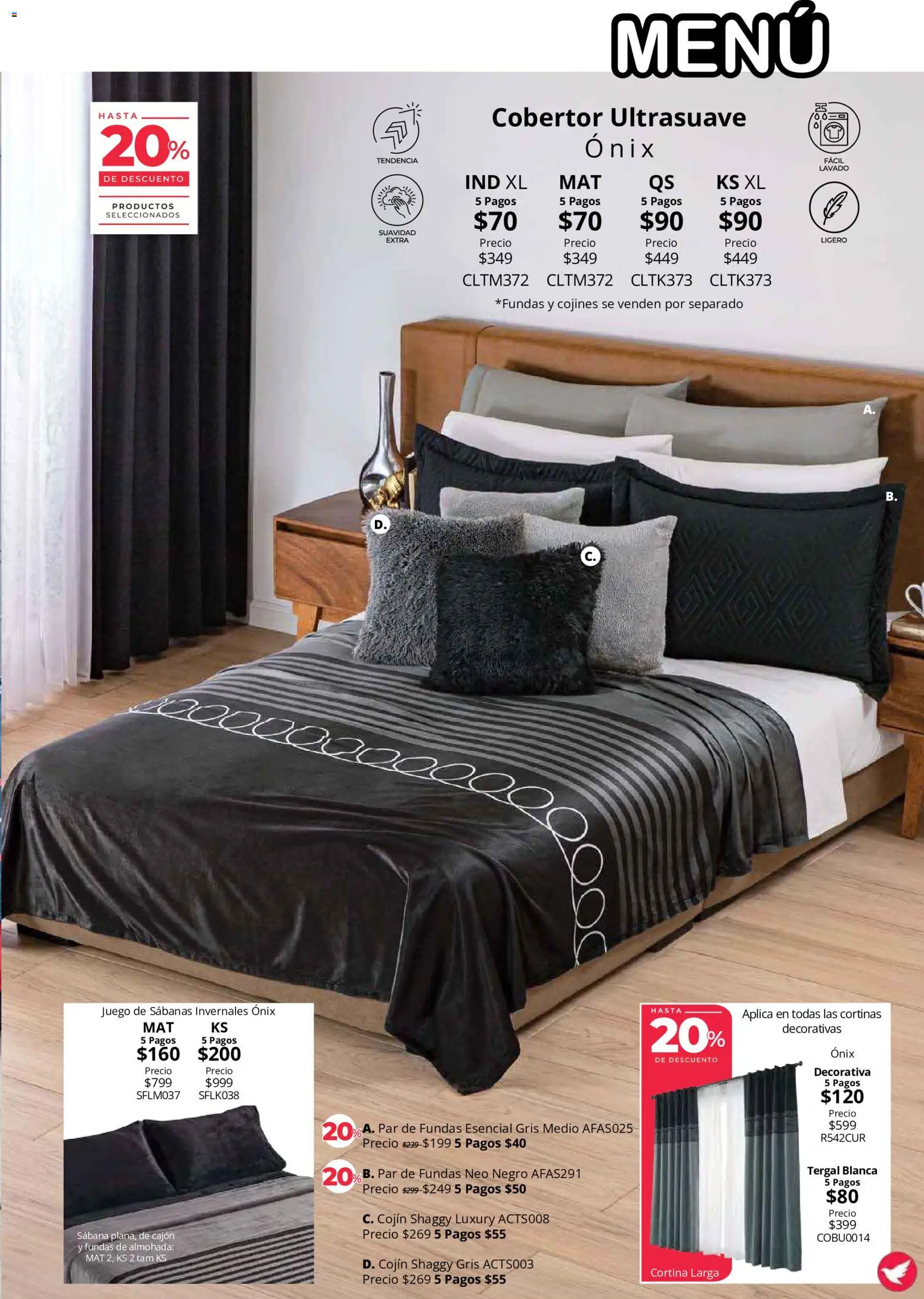 Nuevas ofertas de Colchas Concord válidas en toda la República Mexicana desde el 01/08/2026. ¡Encuentra las mejores ofertas en Colchas Concord catálogo Colección Cobertor! | Página: 96 | Productos: Cobertor, Juego, Almohada, Sabanas