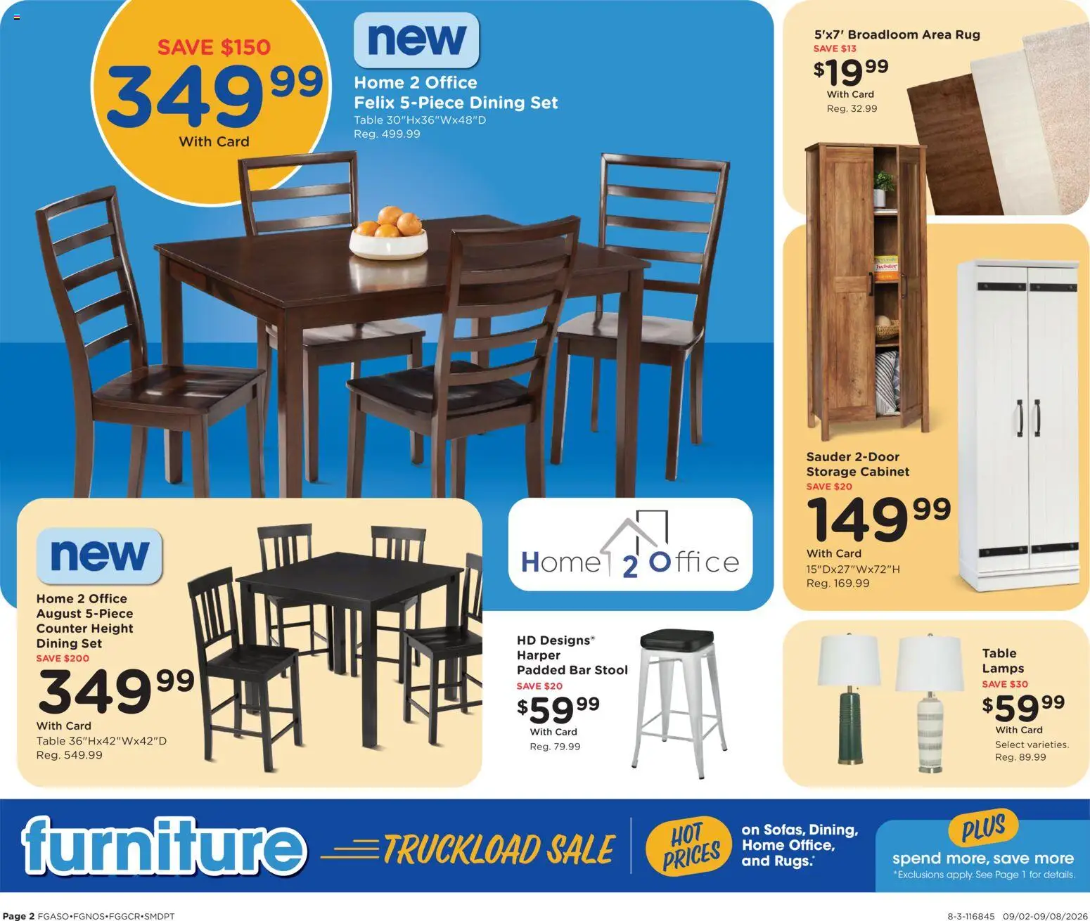 Fred Meyer Home & Apparel - valid from 09/02/2026 | Page: 2 | Products: Table, Dining set