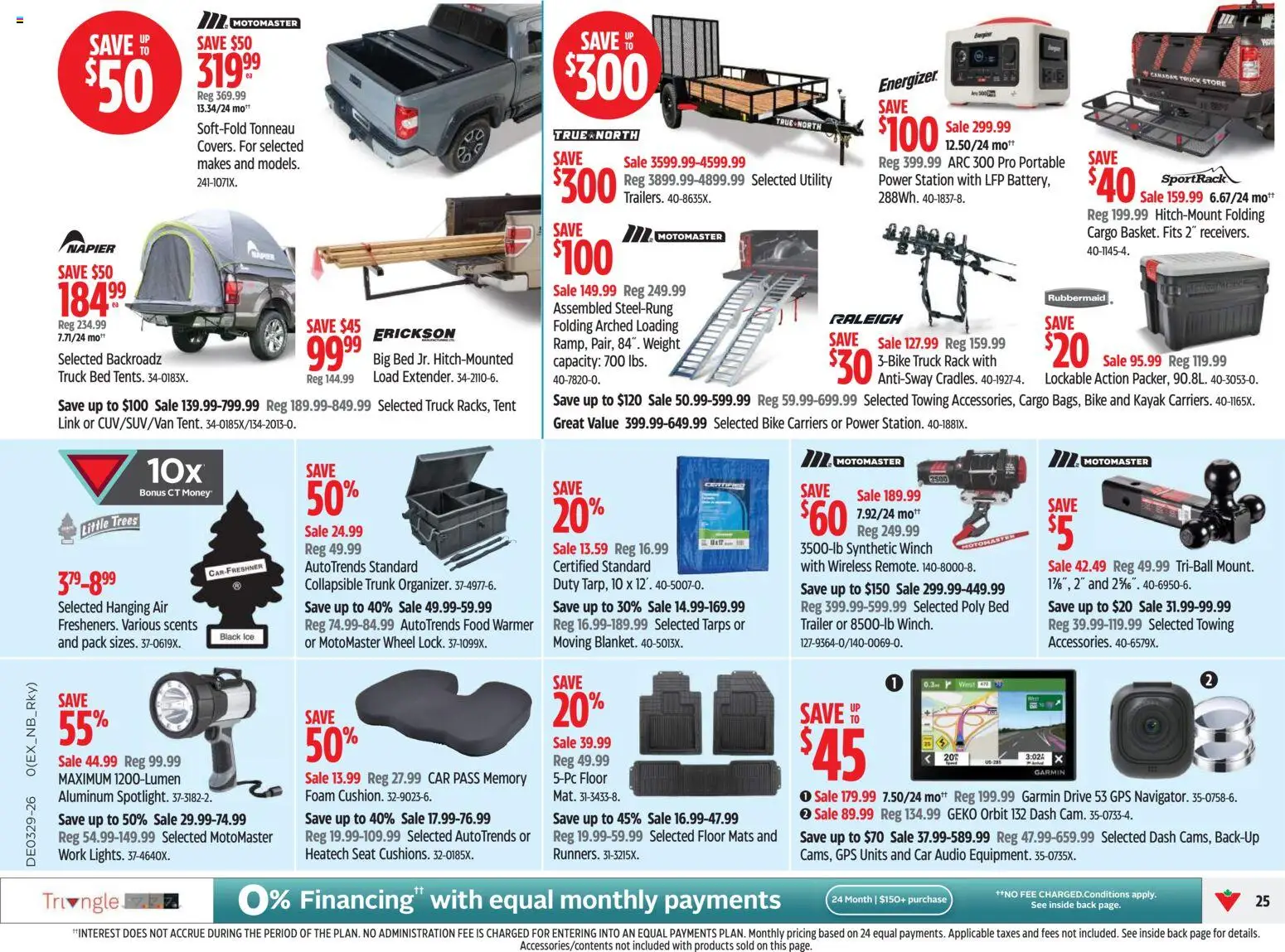 Canadian Tire flyer valid from Jul 16, 2026 | Page: 25 | Products: Audio, Foam, Food, Ice