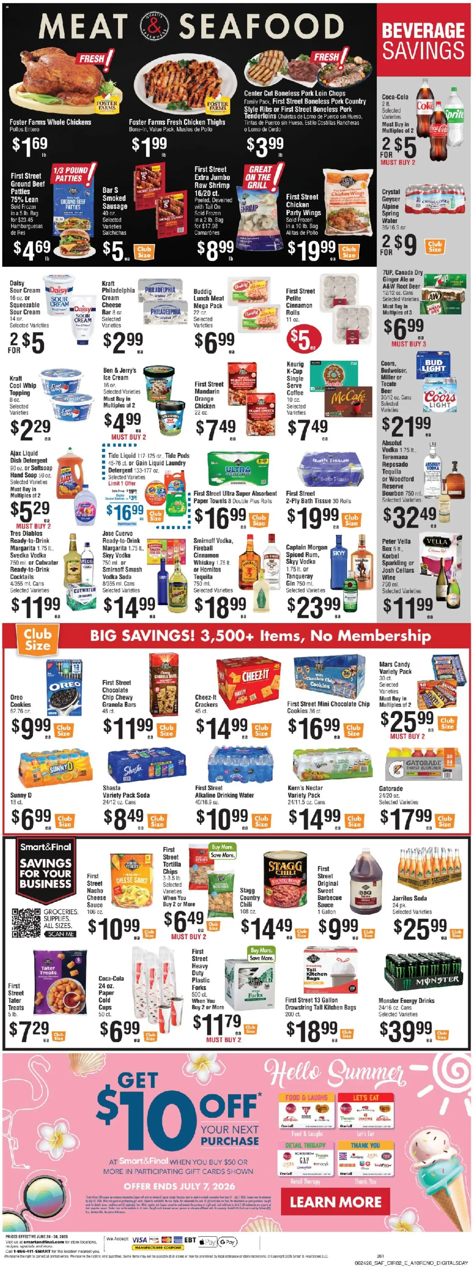 Smart & Final Weekly Ad - valid from 06/26/2026 | Page: 3 | Products: Ginger, Box, Wine, Beer