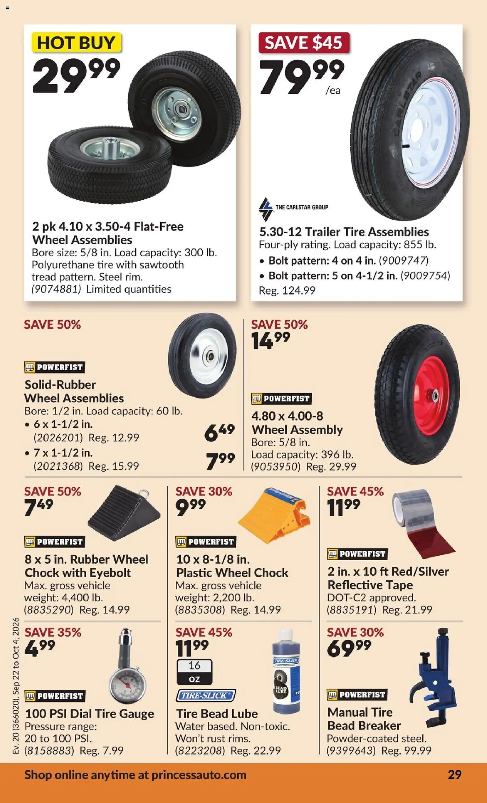 Princess Auto flyer valid from Sep 22, 2026 | Page: 34