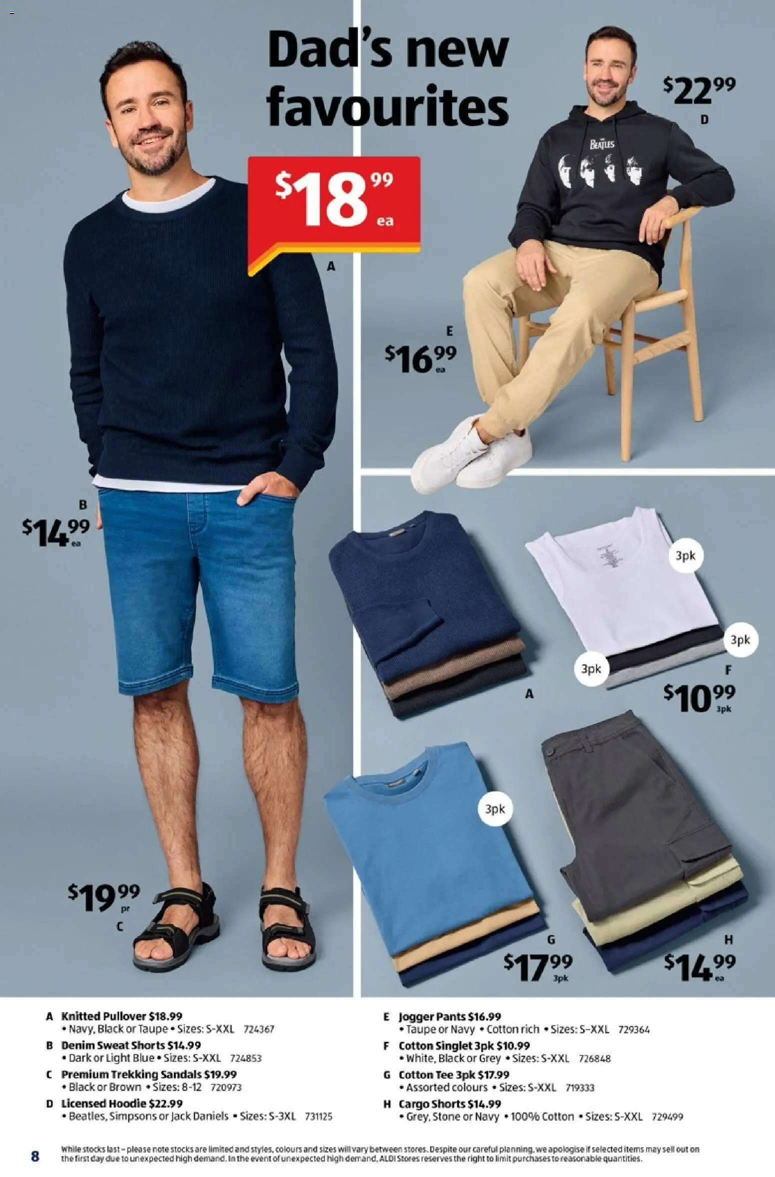 Aldi catalogue - valid from 19/08/2026 | Page: 8 | Products: Light, Pullover, Sweater, Shorts