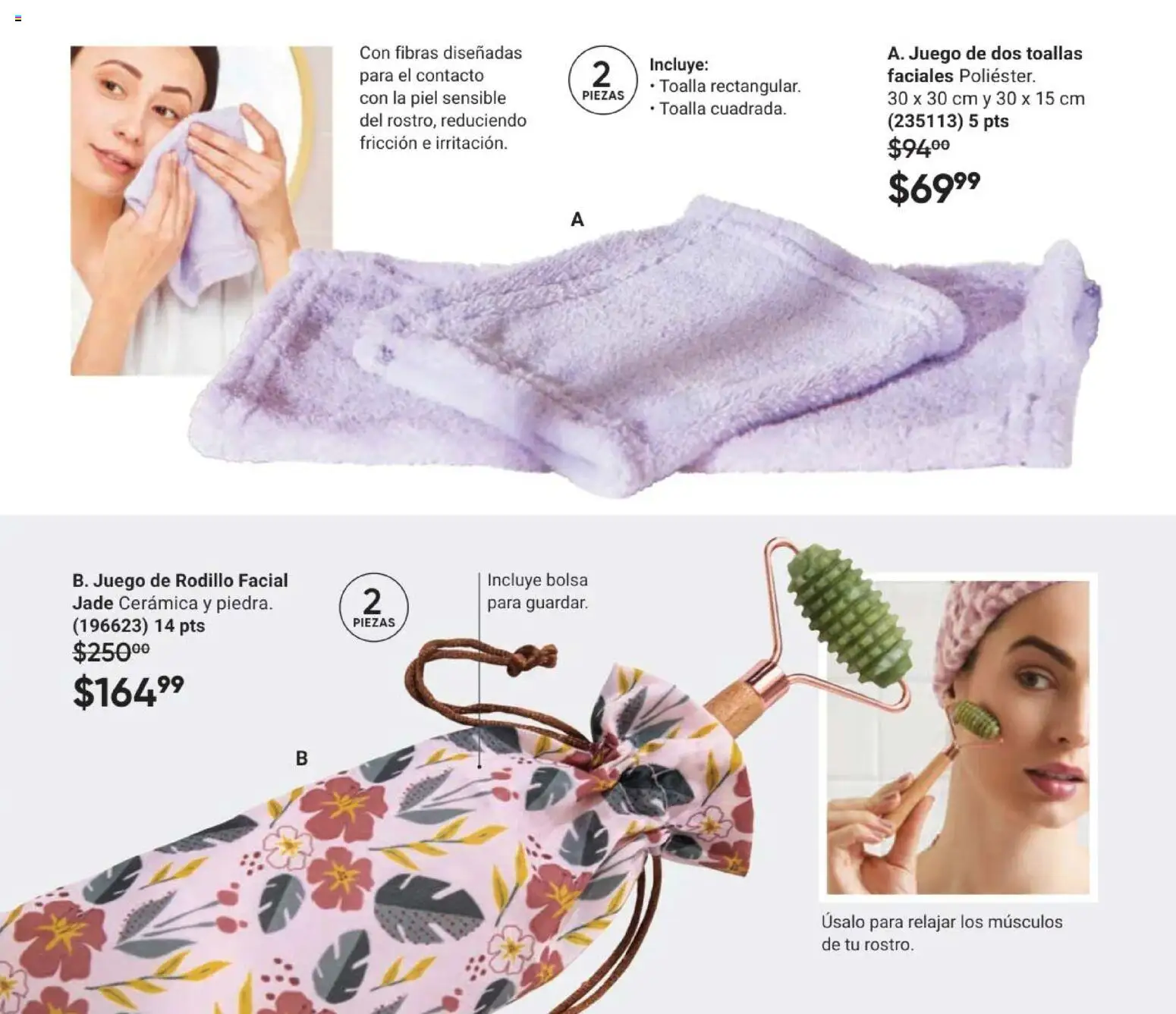 Nuevas ofertas de AVON válidas en toda la República Mexicana desde el 02/10/2026. ¡Encuentra las mejores ofertas en AVON Casa & Estilo 15 2026! | Página: 107 | Productos: Bolsa, Toalla, Juego, Rodillo