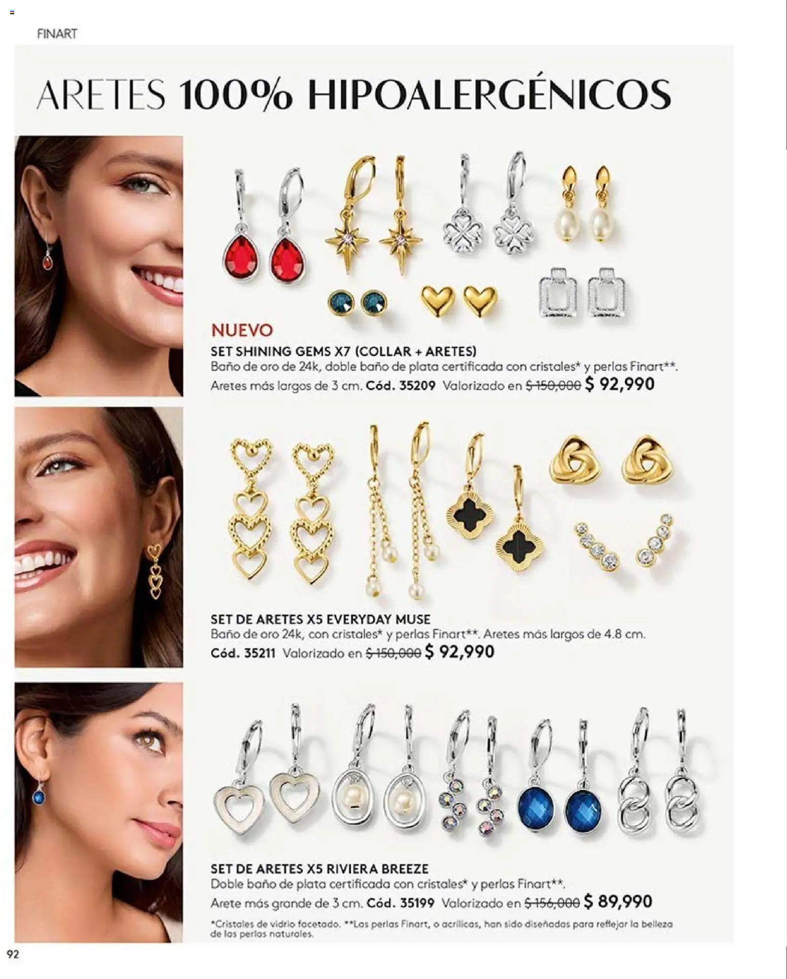 Ésika revista - valida desde el 07/08/2026 | Página: 92 | Productos: Aretes, Baño, Collar