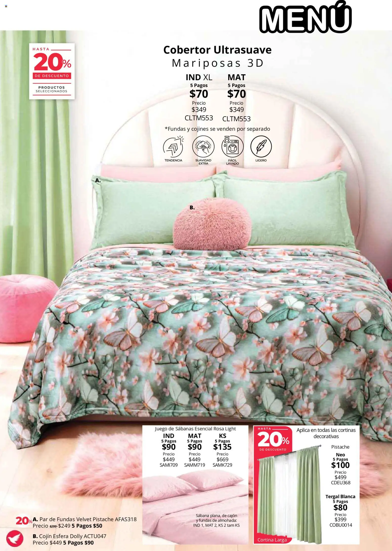 Nuevas ofertas de Colchas Concord válidas en toda la República Mexicana desde el 01/08/2026. ¡Encuentra las mejores ofertas en Colchas Concord catálogo Colección Cobertor! | Página: 115 | Productos: Juego, Almohada, Sabanas, Cortinas