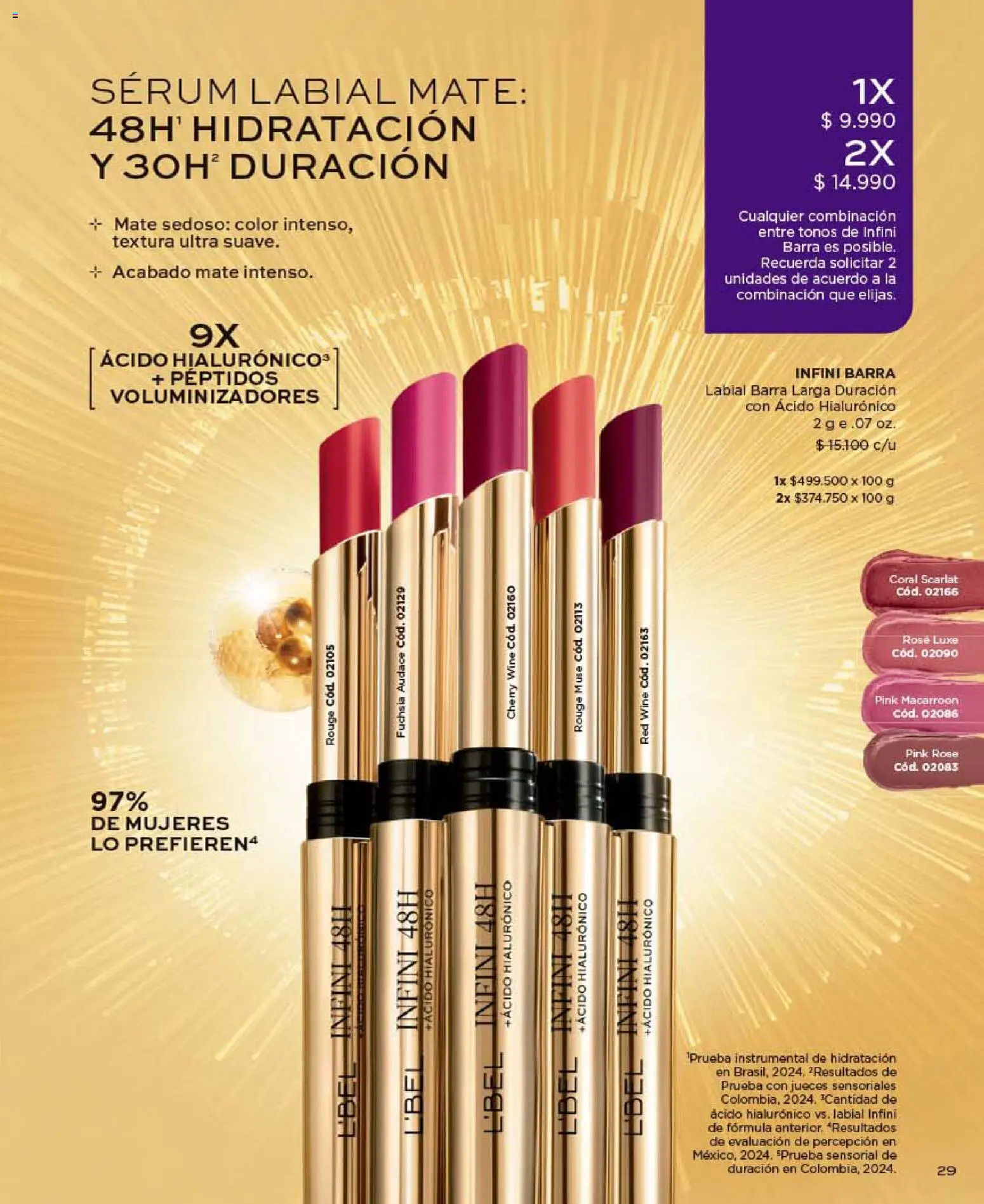 Catálogo L'Bel Campaña 10 │ válido desde el 01.06.2026 | Página: 29 | Productos: Mate, Labial, Serum
